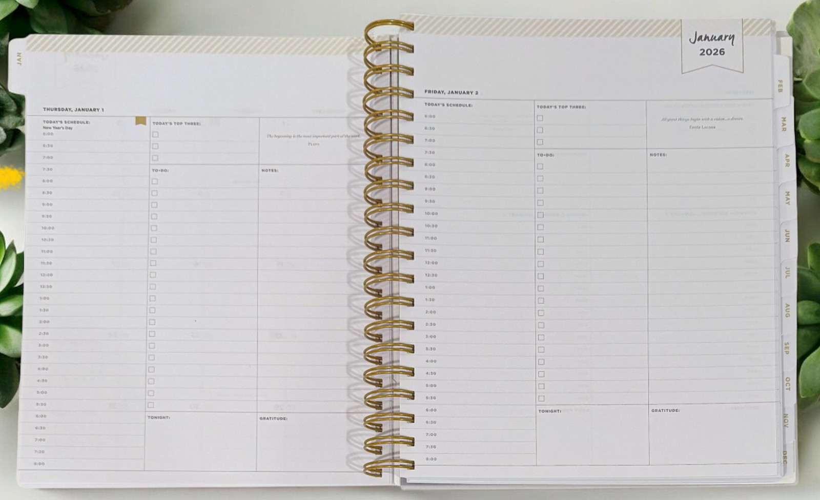 2026 Aurora Harvest Gradient Daily/Monthly Planner Gift Set
