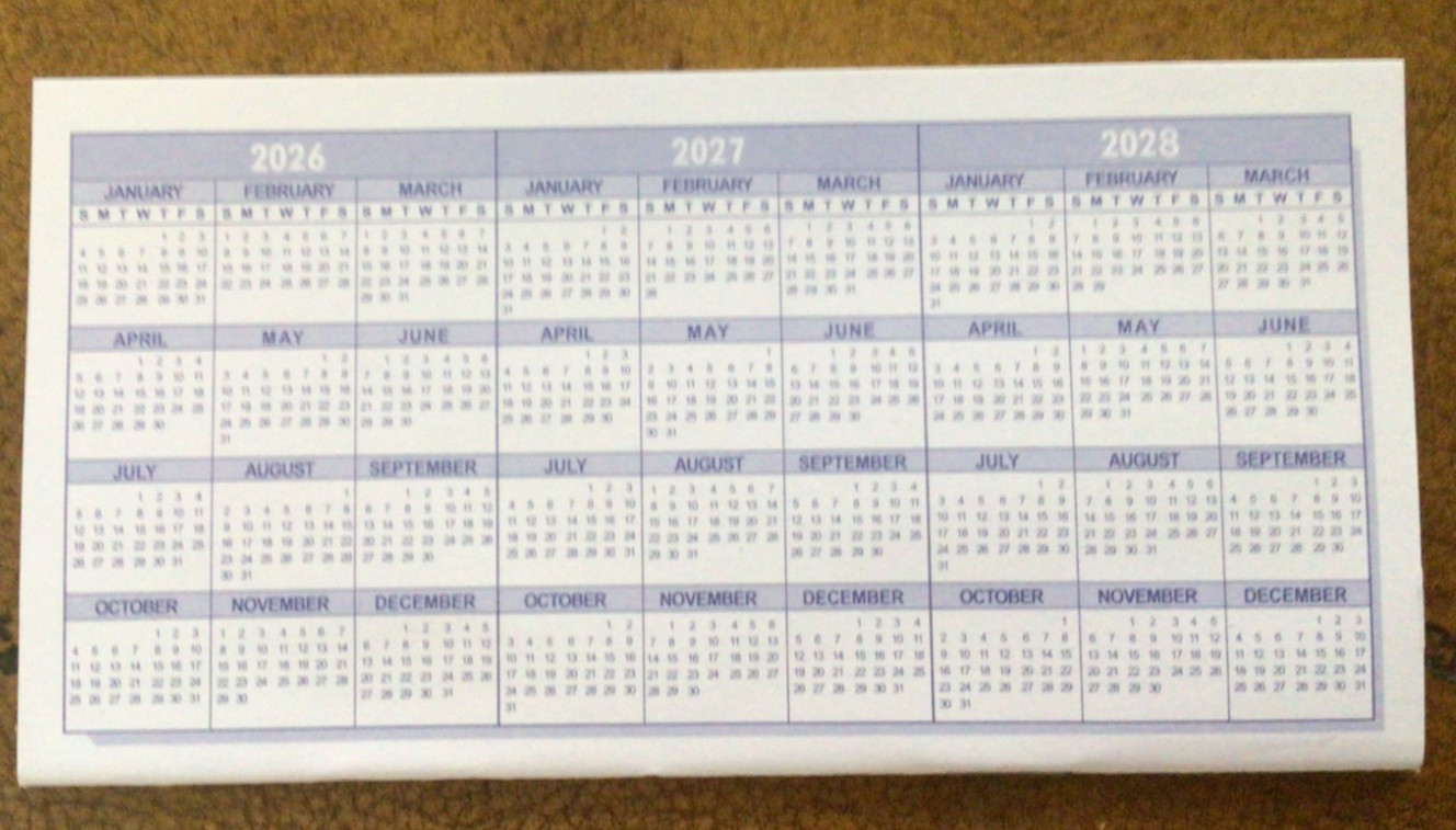 3 [ THREE ] “Easy To Read Register” for Personal Checkbook; 2025 – 2026 – 2027