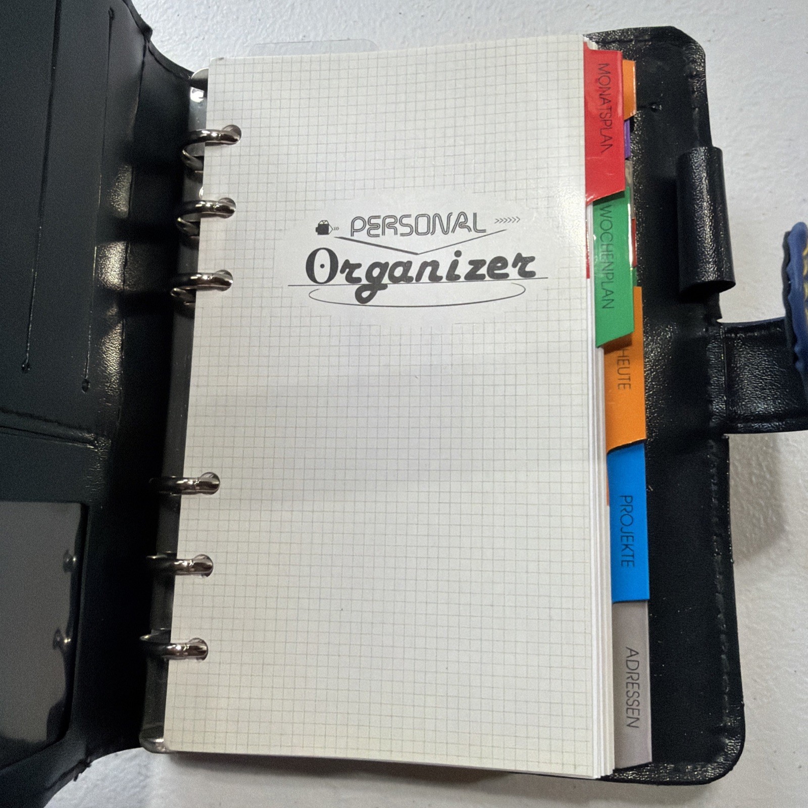 German Day Timer Planner Multi Color Organizer Binder With Id Slot & Pen Holder