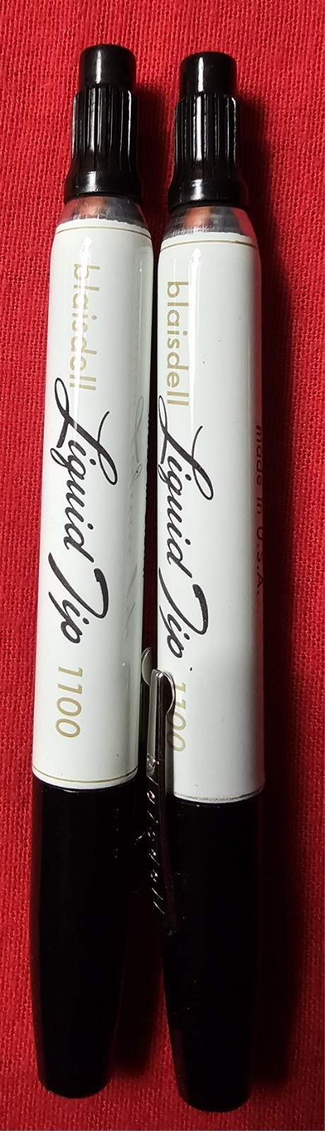 Berol Blaisdell Liquid Tip 1100 Black Smelly Markers Large USA Vintage Lot 10