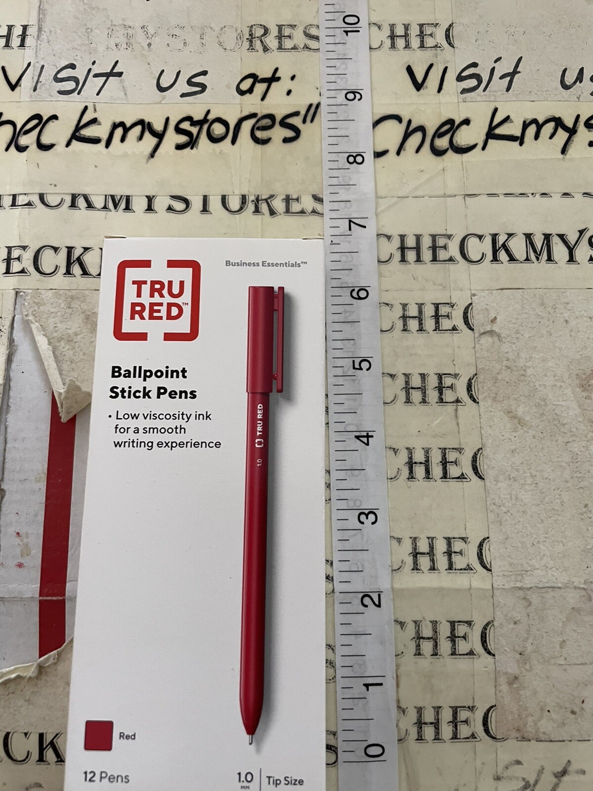 TRU RED Ballpoint Pen Medium Point 1.0mm Red Dozen 52859