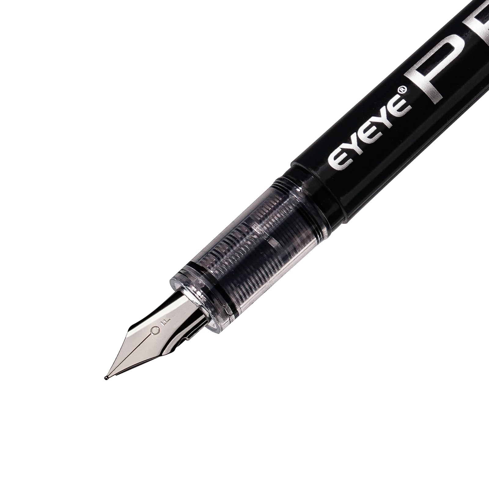 EYEYE Disposable Fountain Pens Fine Point, 8 Pack 1 Count (Pack of 8), Black