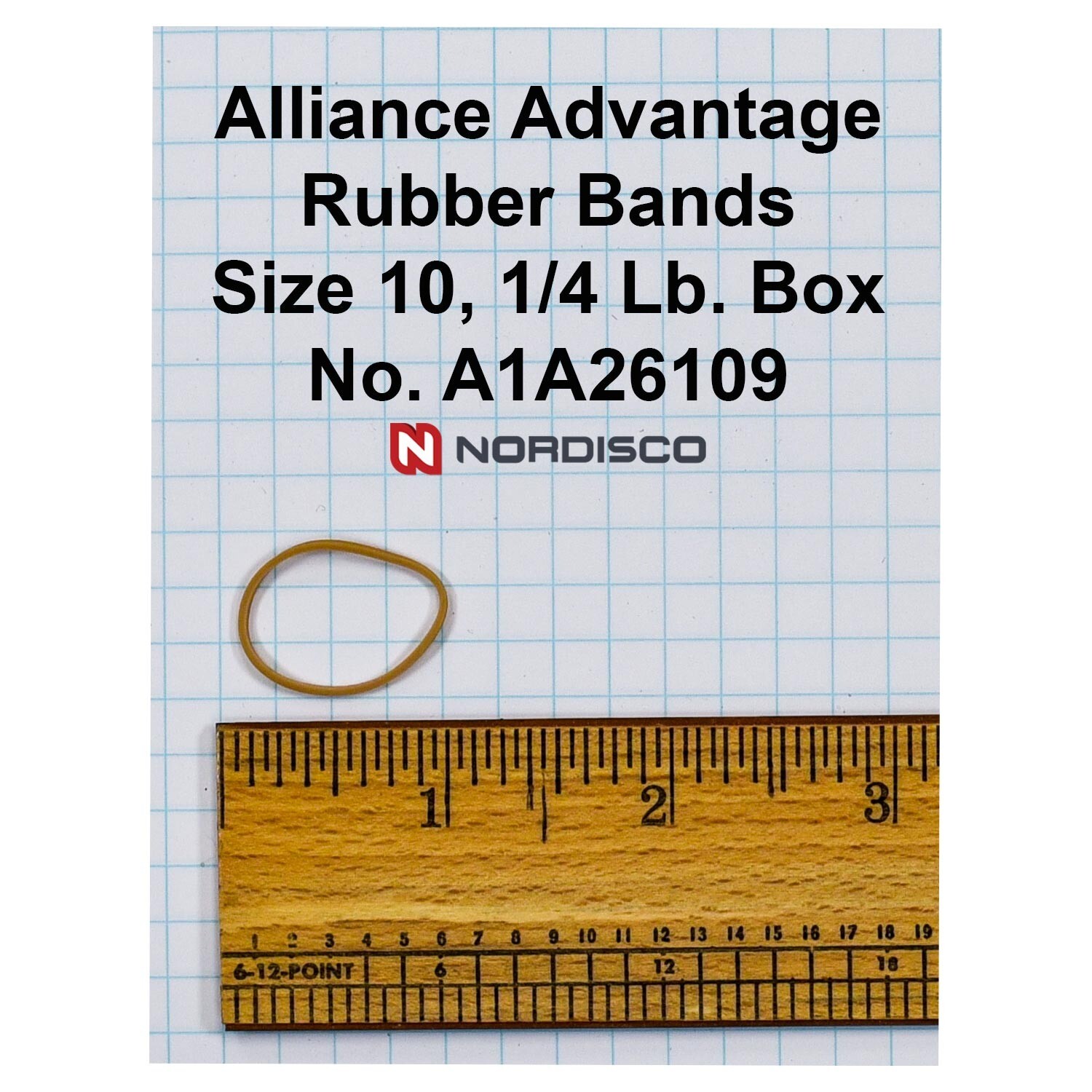 Alliance 26109 Advantage Rubber Bands, Size 10, 1-1/4 x 1/16″, 1/4 LB Box