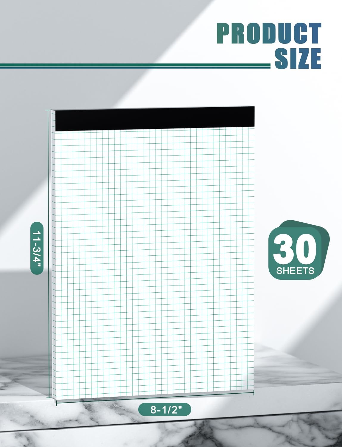 Graph Paper Pads 8.5 x 11, 4×4 Graph Ruled, 6 Pack 1/4 Graph Paper Notebooks