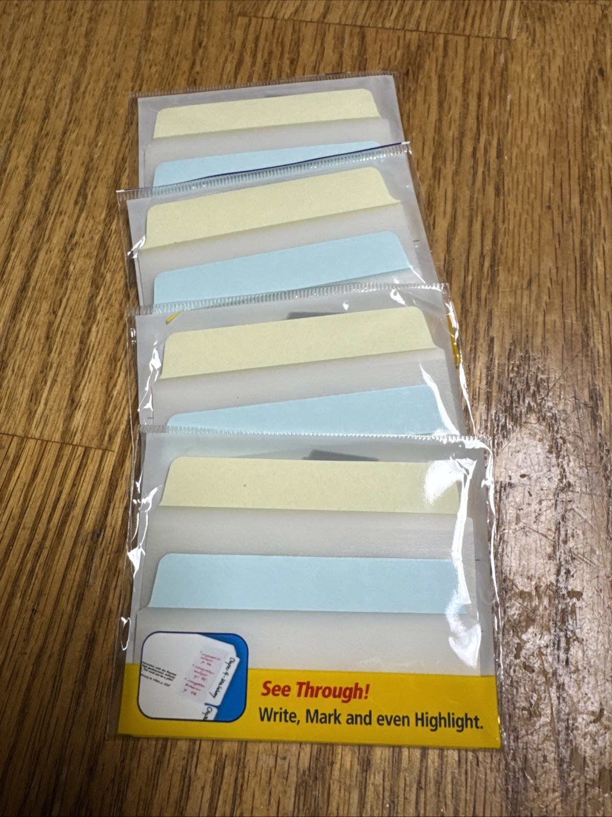 New Avery NOTE TABS Stickers LOT OF 4 Packages Blue & Yellow 3”