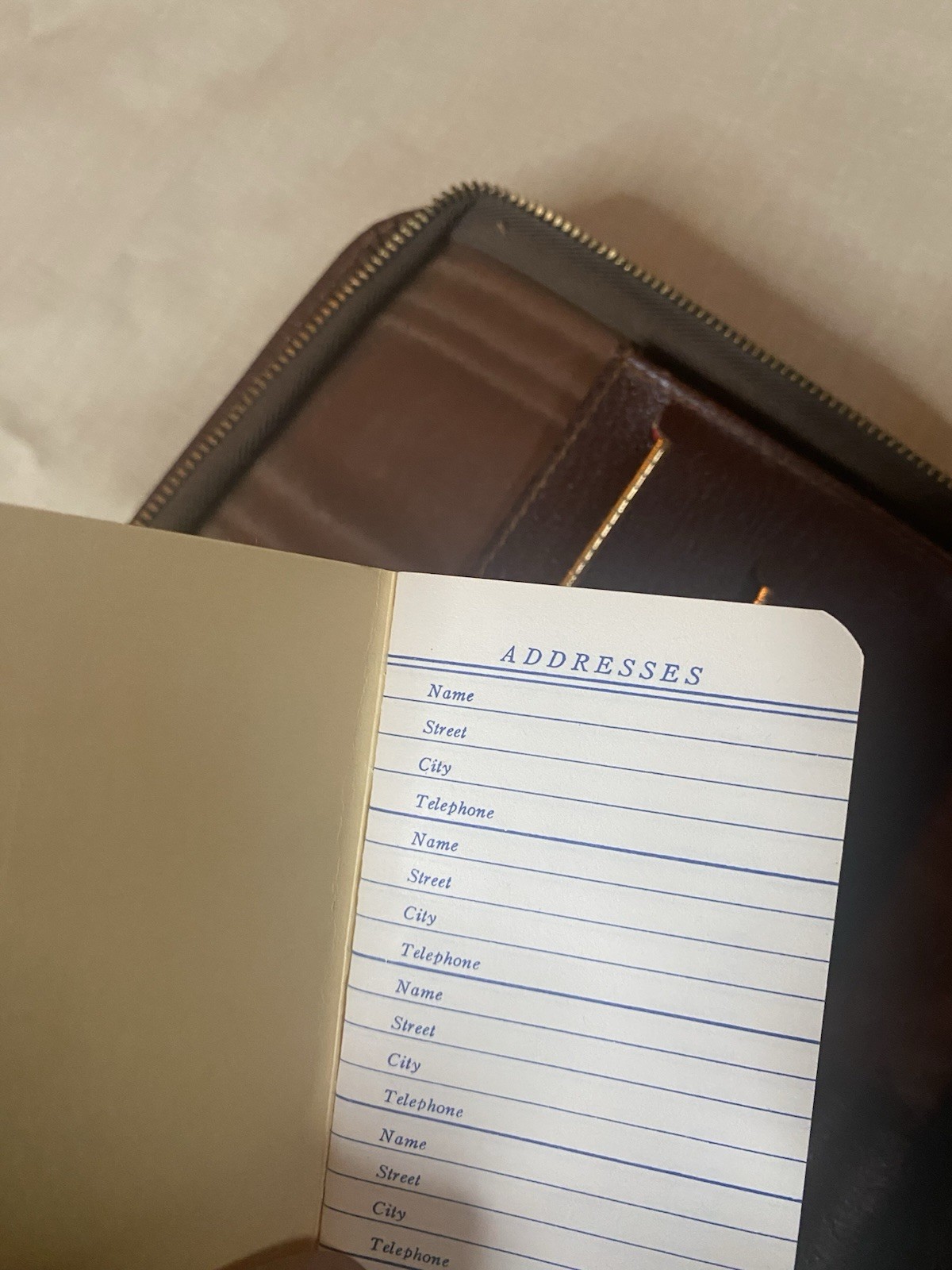 Cooper-Weeks Leather Organizer 1967 Calendar Address Book Made in Canada Vintage