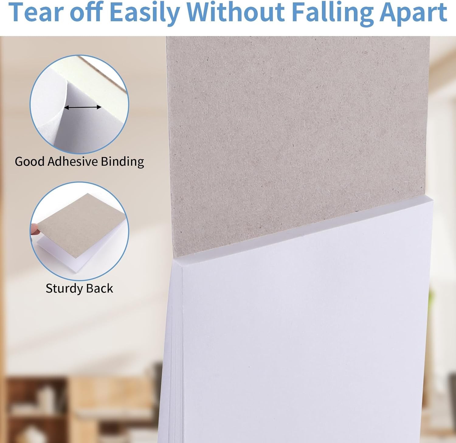 Note Pads 4X6 Inch, 6 Pack Blank Scratch Pads, 50 Sheets per Memo Pad for Writin