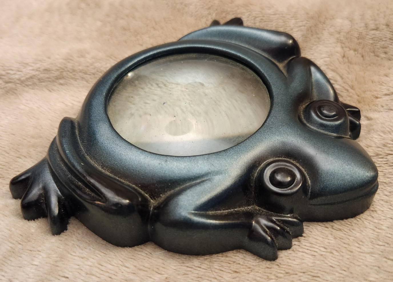 5″ Desk Frog Reading Glass Magnifying Planchette Paper Weight Green – Qwik Ship!