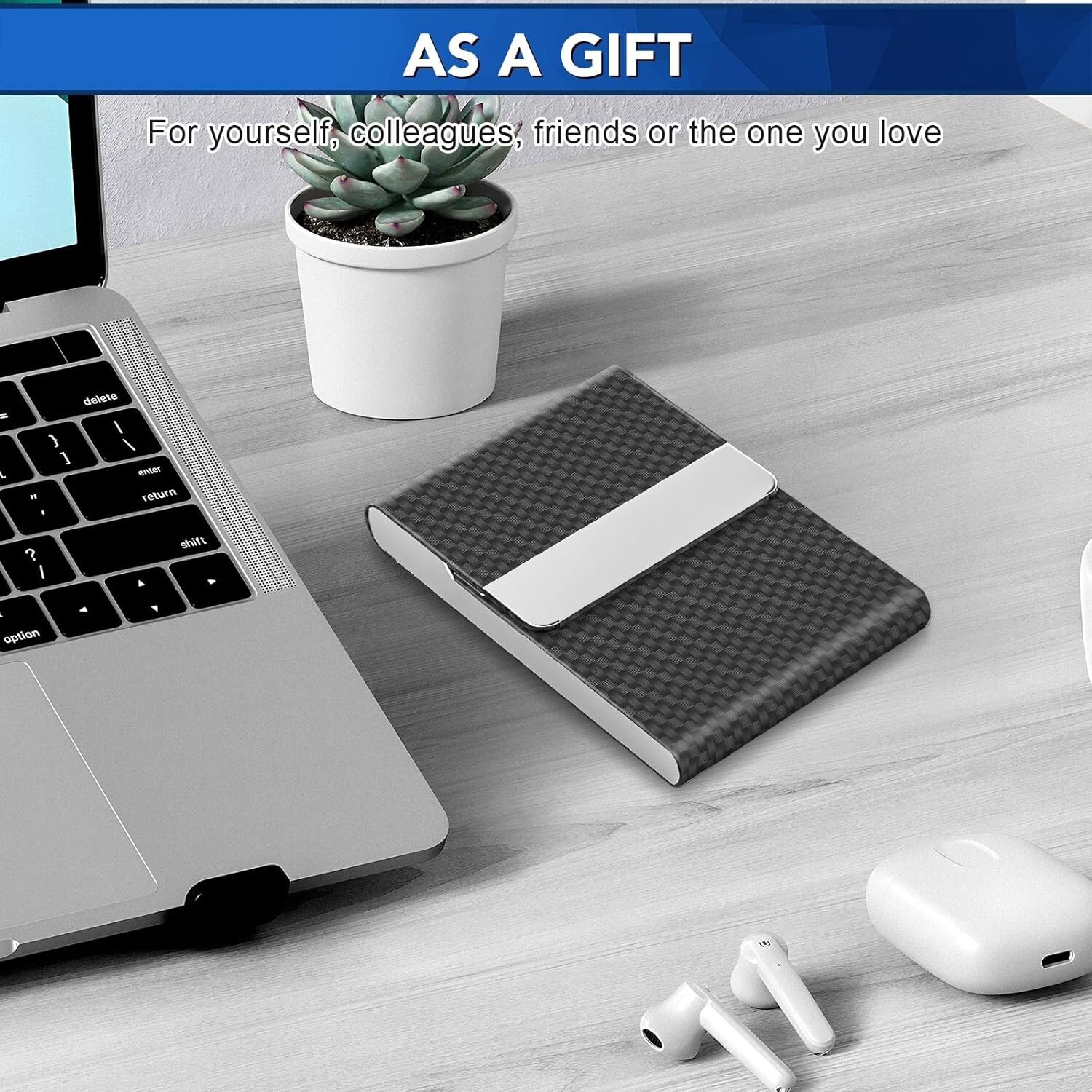 Professional Business Card Holder PU Leather Business Card Case Name Card Holder
