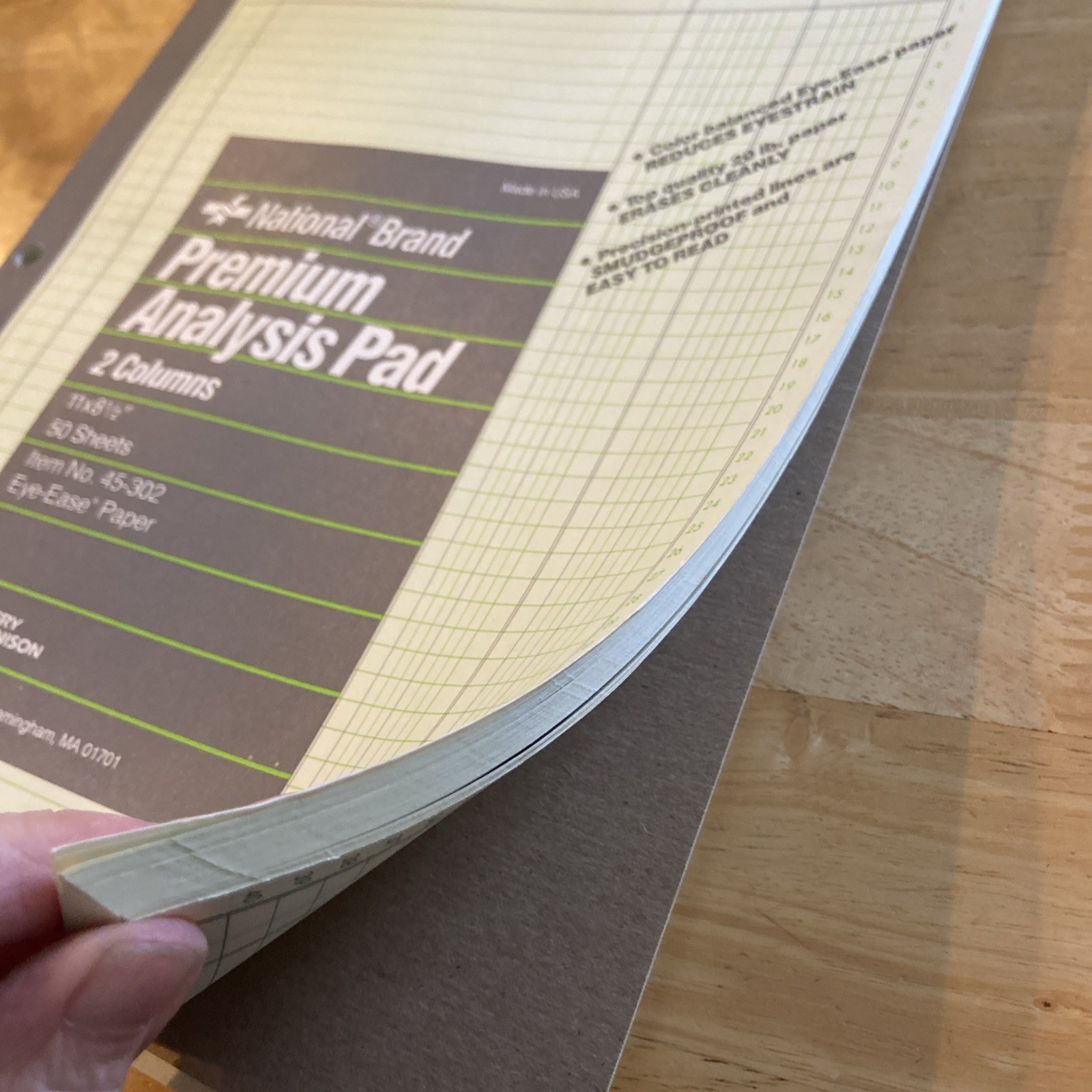 Avery National Brand Premium Analysis Pads 2 Column 11 x 8.5in 45-302 Lot of 2