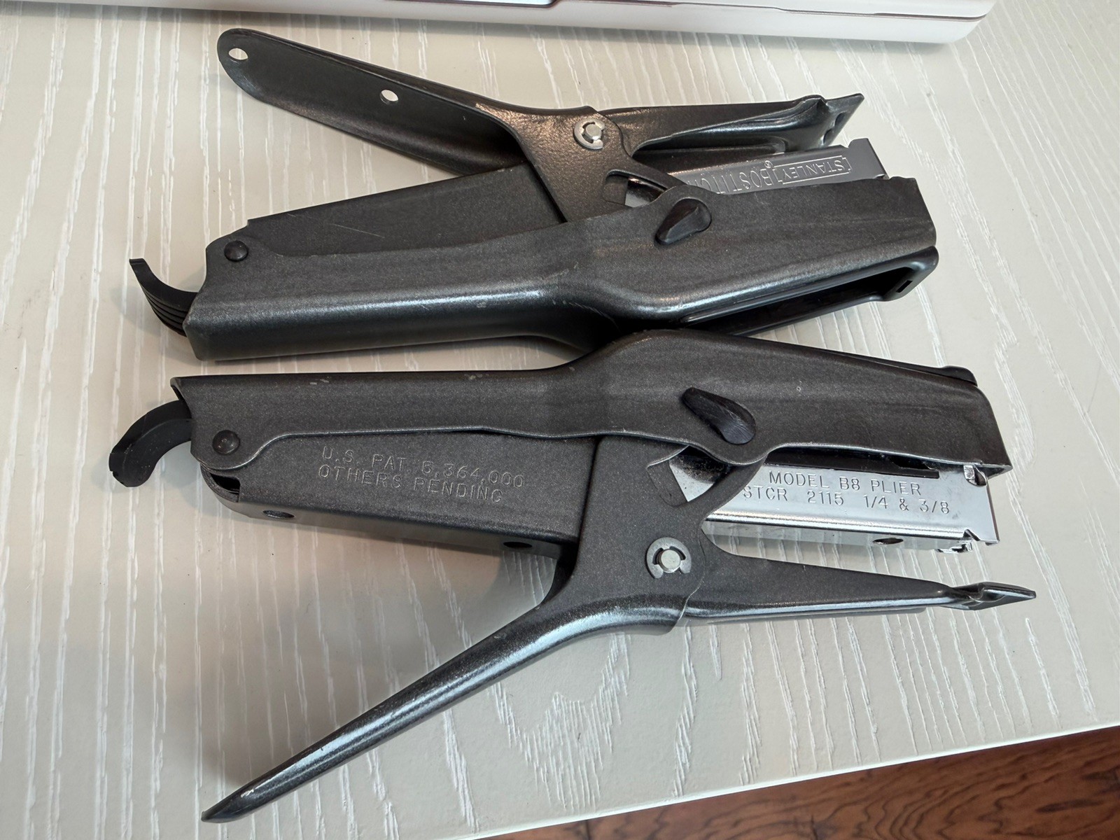 2 Stanley Bostitch B8 Heavy Duty Plier Staplers with 25 Boxes of 1/4″ Staples