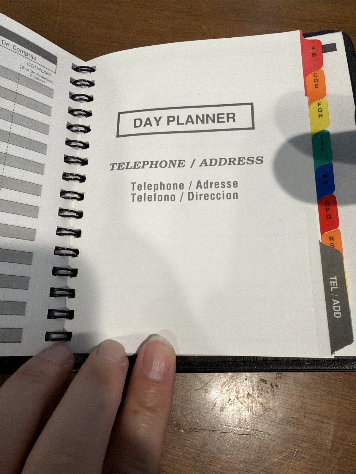 Day Planner Daily Organizer, Expense, Address, Notes, etc. Snap Close Black