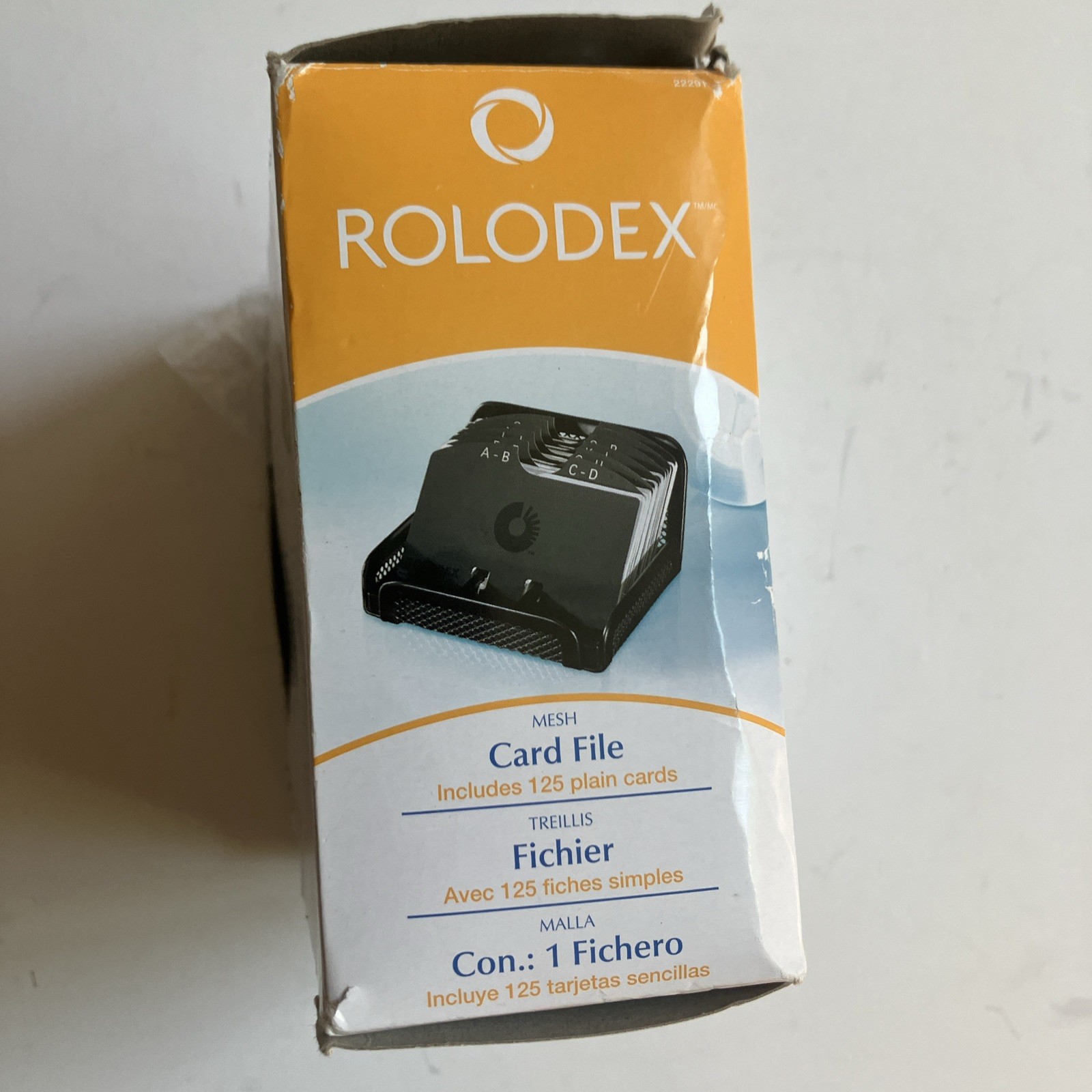 NEW Open Rolodex Black Petite Mesh Card File 2.25x4x4 Address Phone 125 Cards