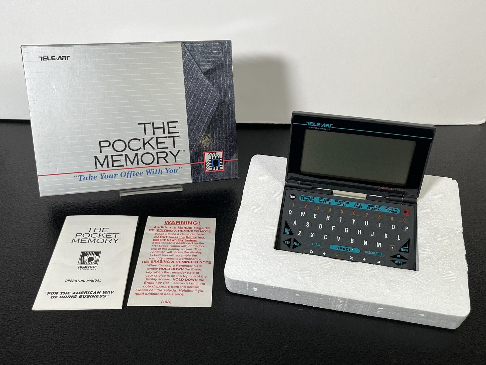 Tele-Art The Pocket Memory Foldable Digital Display QWERTY Keyboard Organizer