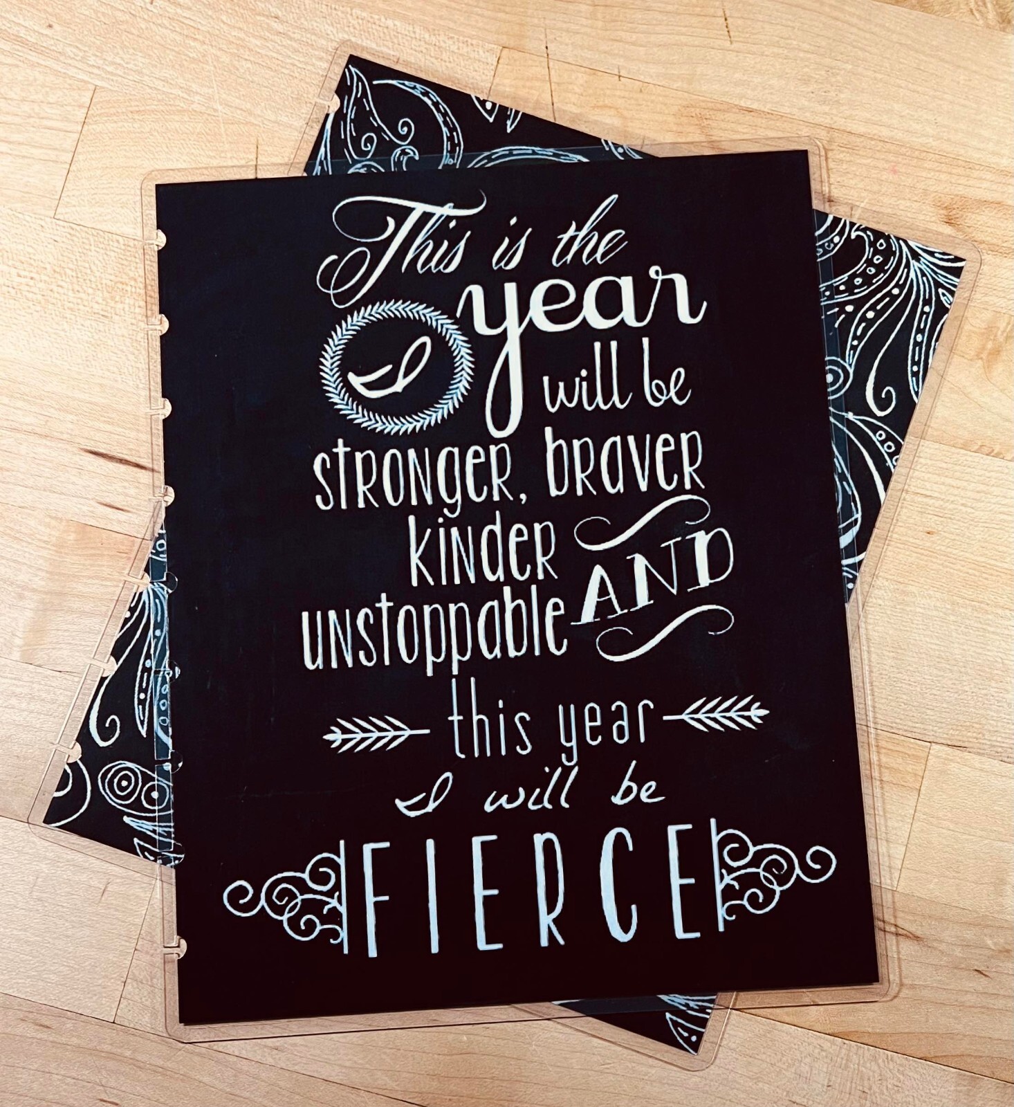 Fierce New Year Quote Front/Back Cover Set for use with Classic Happy Planner-