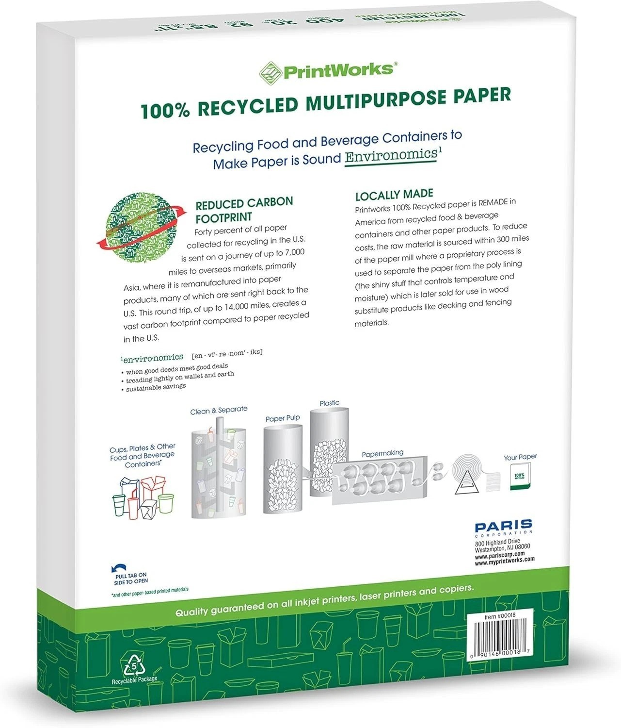 3 Packs 8.5″ x 11″ Recycled Printer Paper – 1200 Sheets