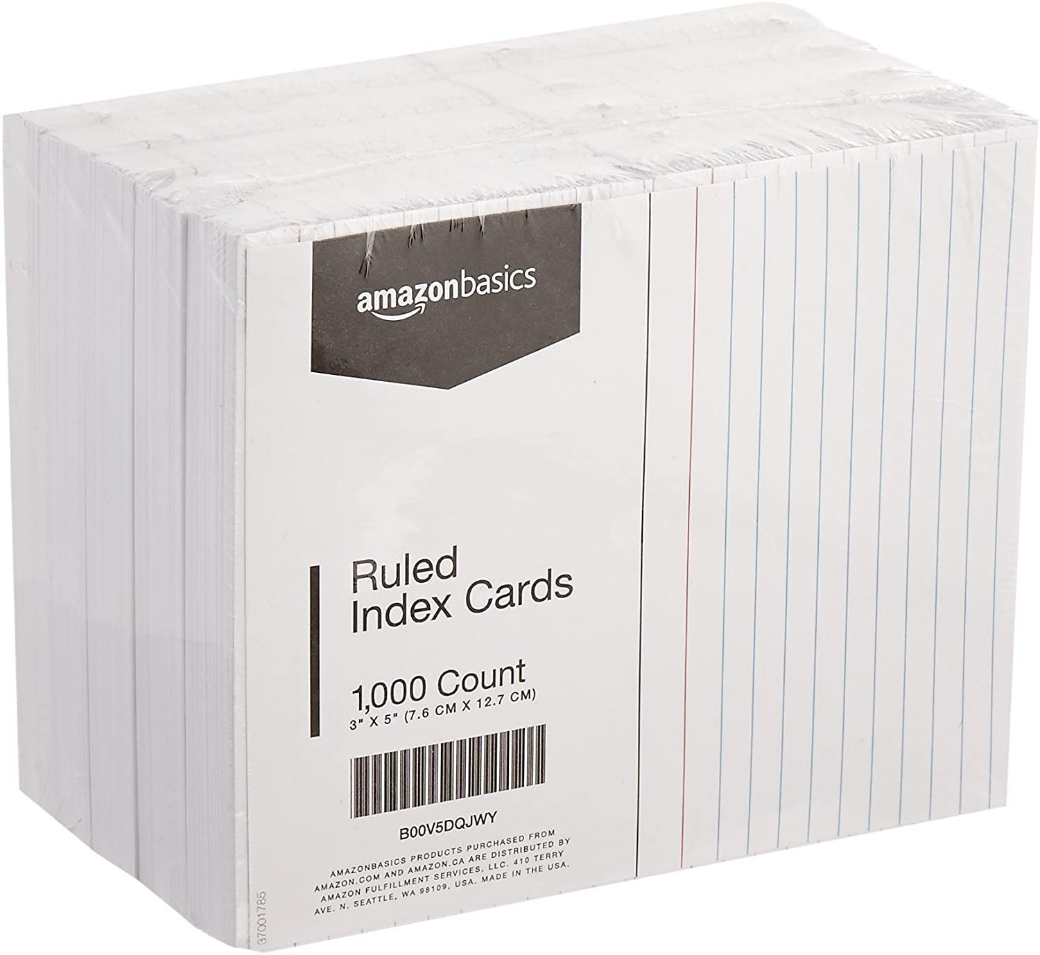 Ruled Lined Index Cards 3×5 Inches 10 Pack 1000 Count NEW