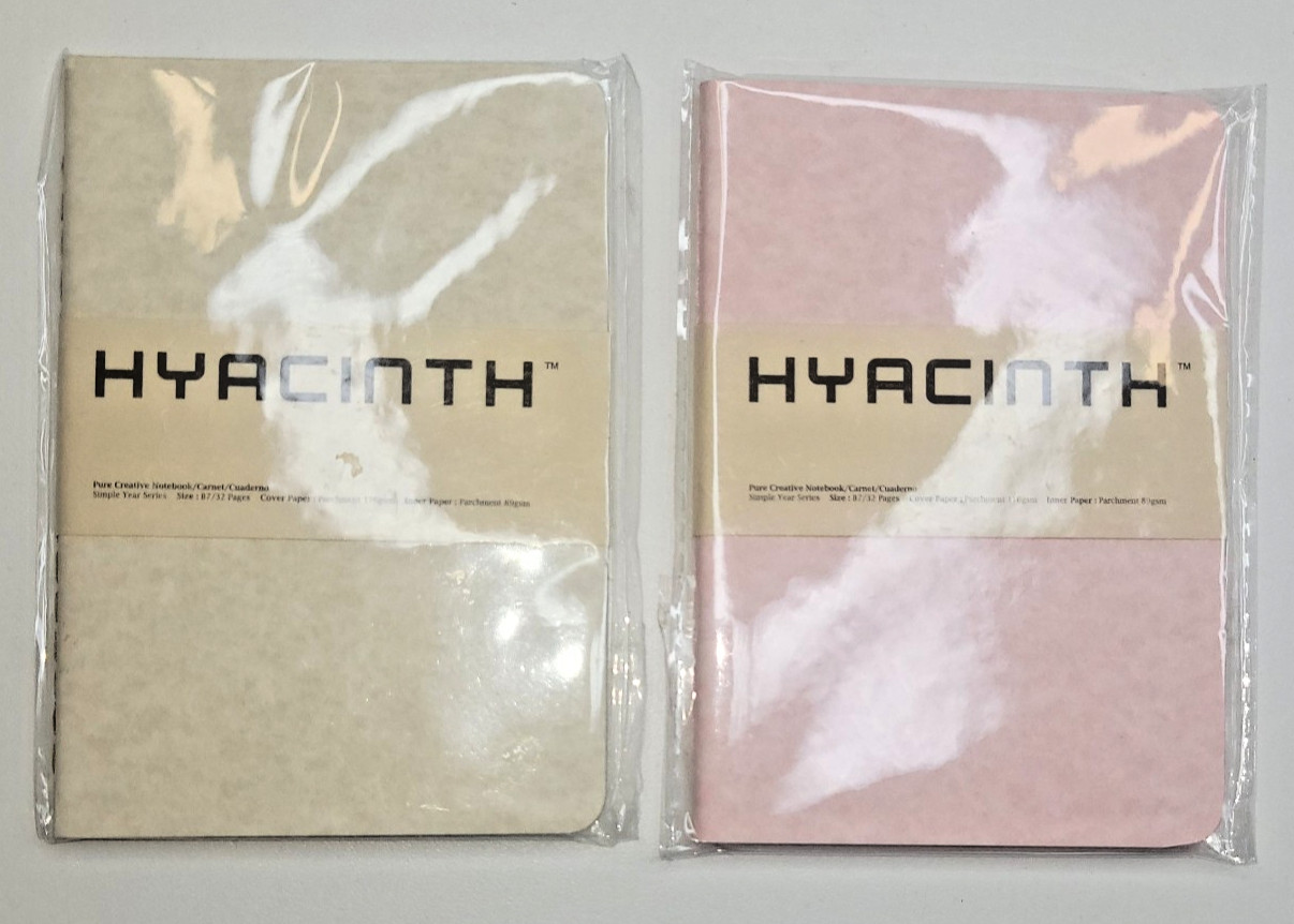 2 Count Mini Notebooks Journal 32 Blank Parchment Sheets 3.5 x 5″ HYACINTH Fine
