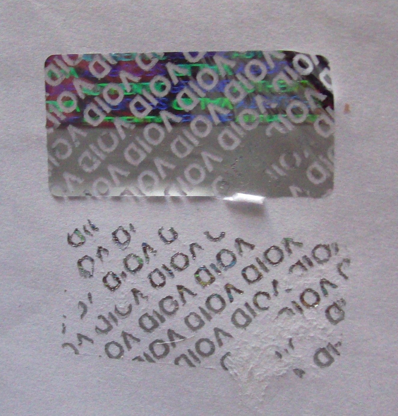 BCc 5000 Custom Print Security BARCODE Hologram Tamper Evident Stickers