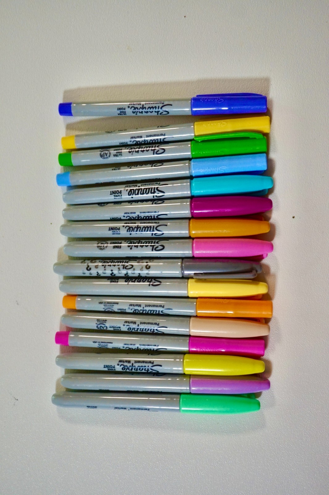 16x Sharpie Lot Colorful 4x Fine Tip 12 Regular Tip New