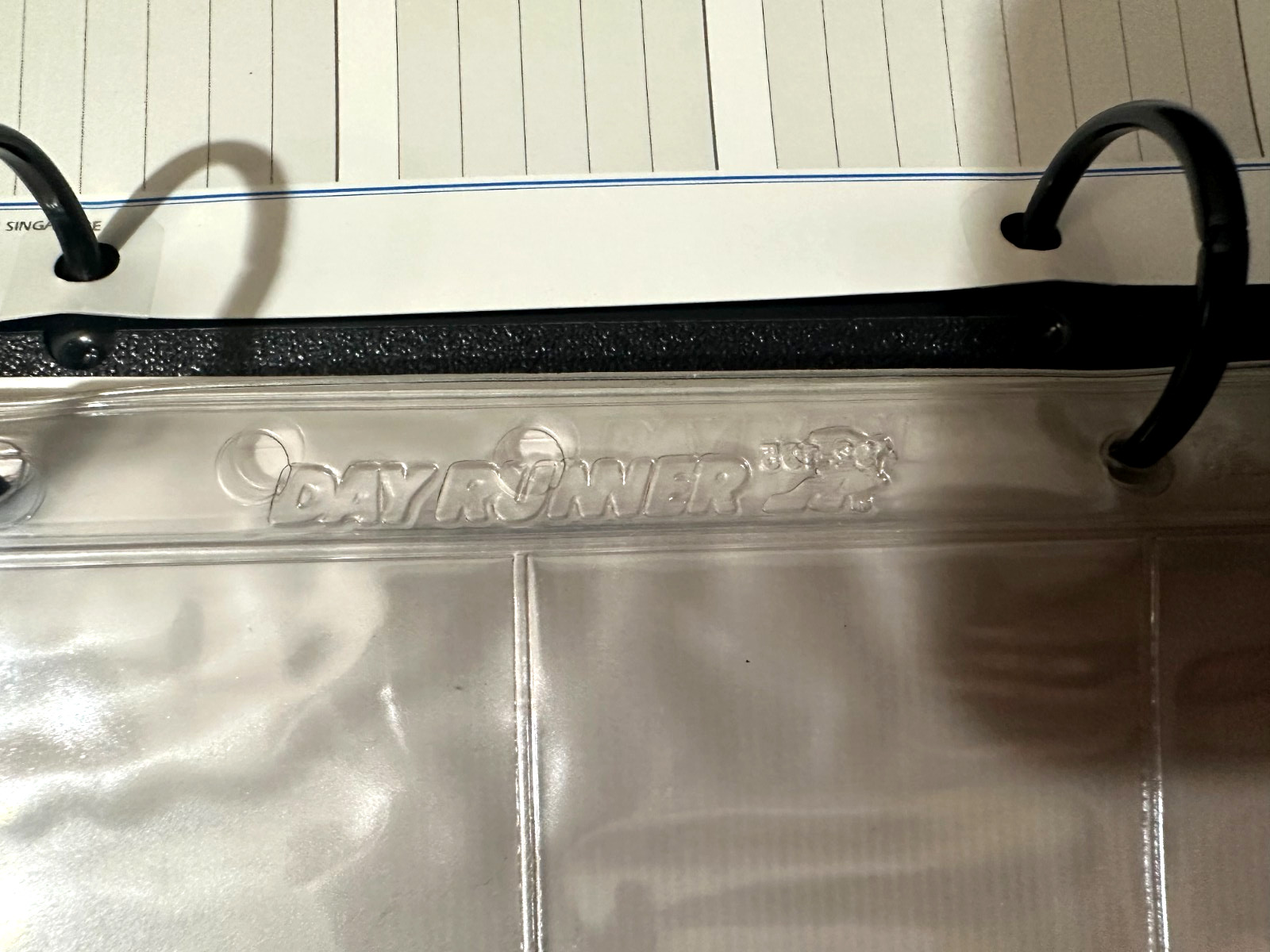 VTG Black Leather Zippered Entrepreneur Edition Day Runner with Handles 1988