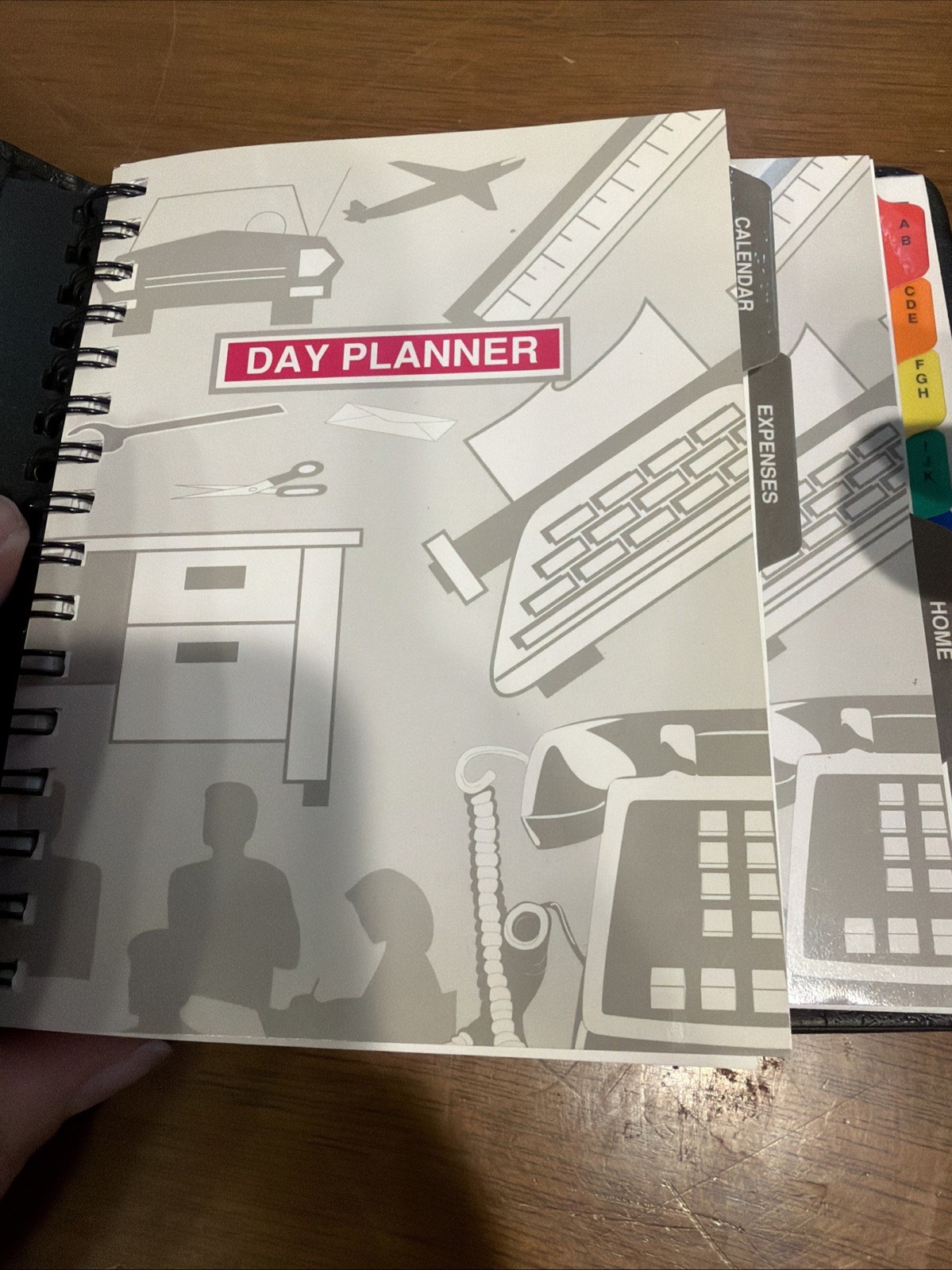 Day Planner Daily Organizer, Expense, Address, Notes, etc. Snap Close Black