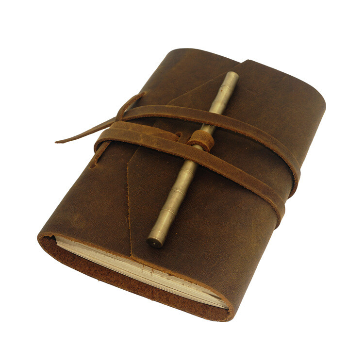 Handmade Crazy Horse Leather Cover Vintage NoteBook Diary Journal Travel Notepad