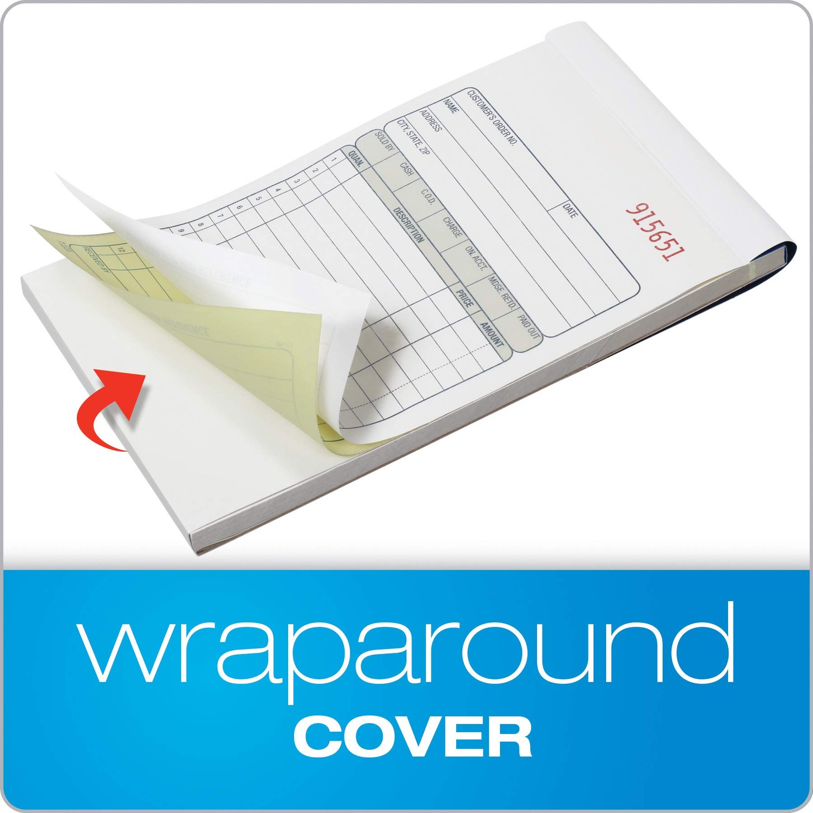 Sales Order Book, 2Part, Carbonless, White/Canary, 43/16 x 73/16 Inches, 50 S…
