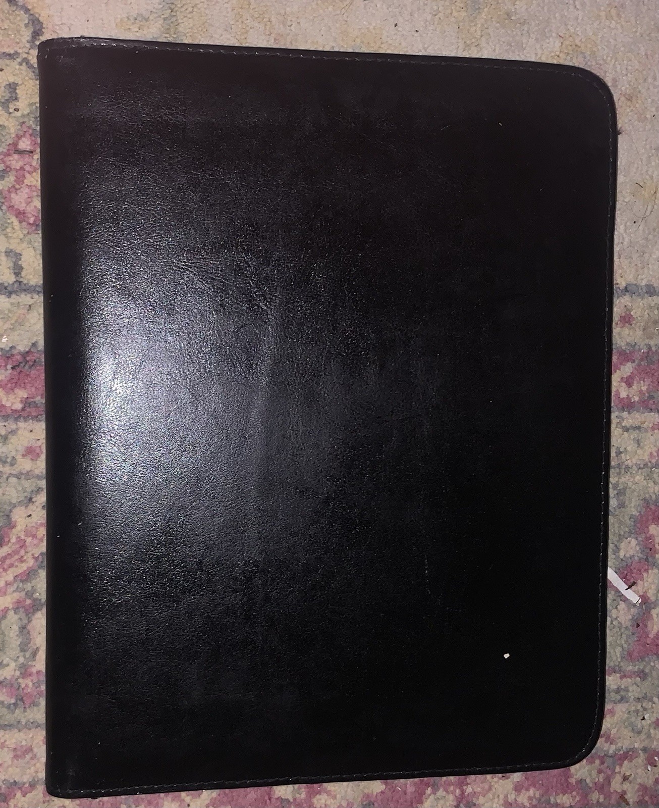 Black Leather Portfolio Folder Padfolio Business Organizer Document Plannr 10×13