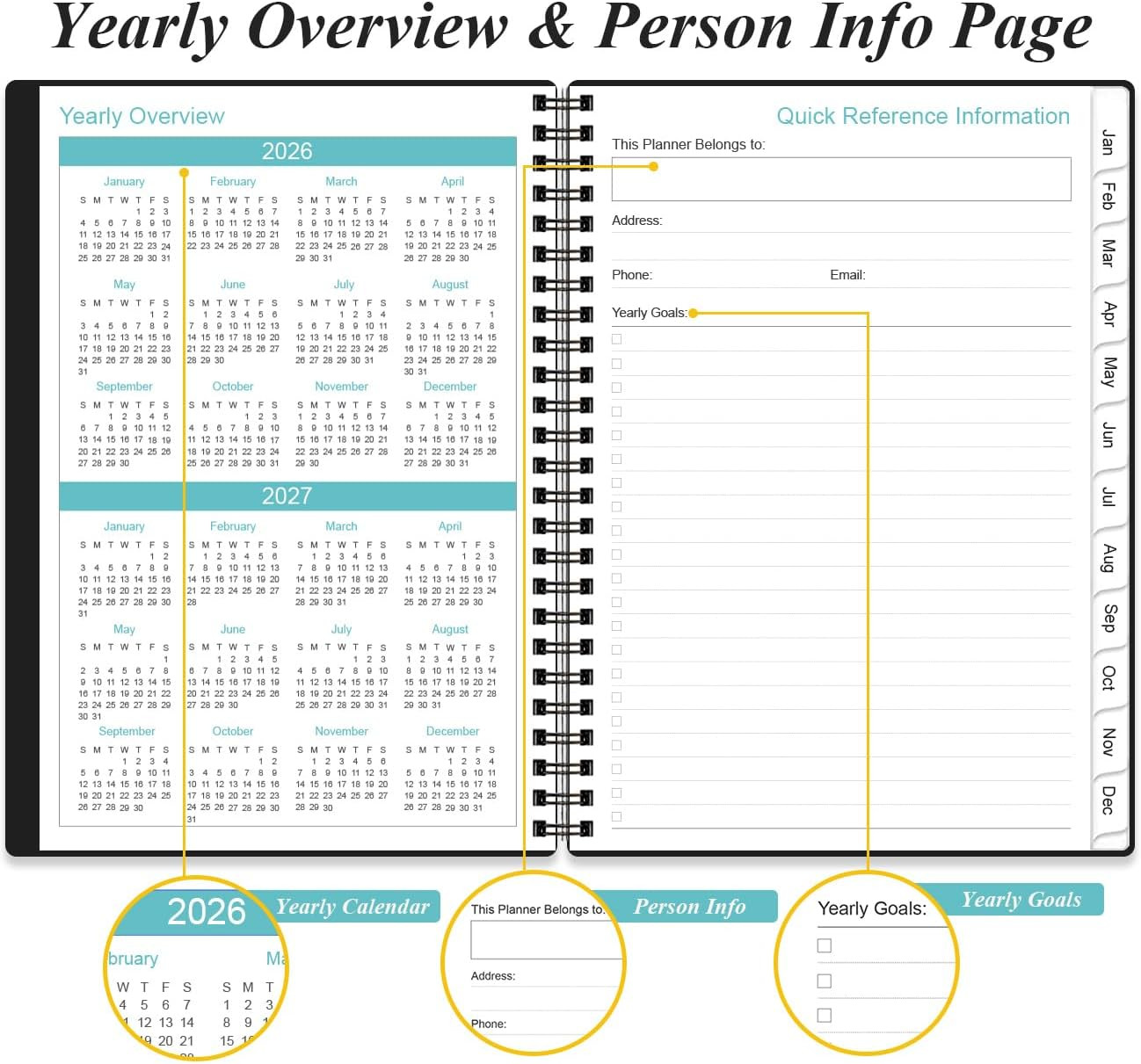 Daily Planner 2026 Full Page Per Day- 2026 Daily & Monthly Planner from January
