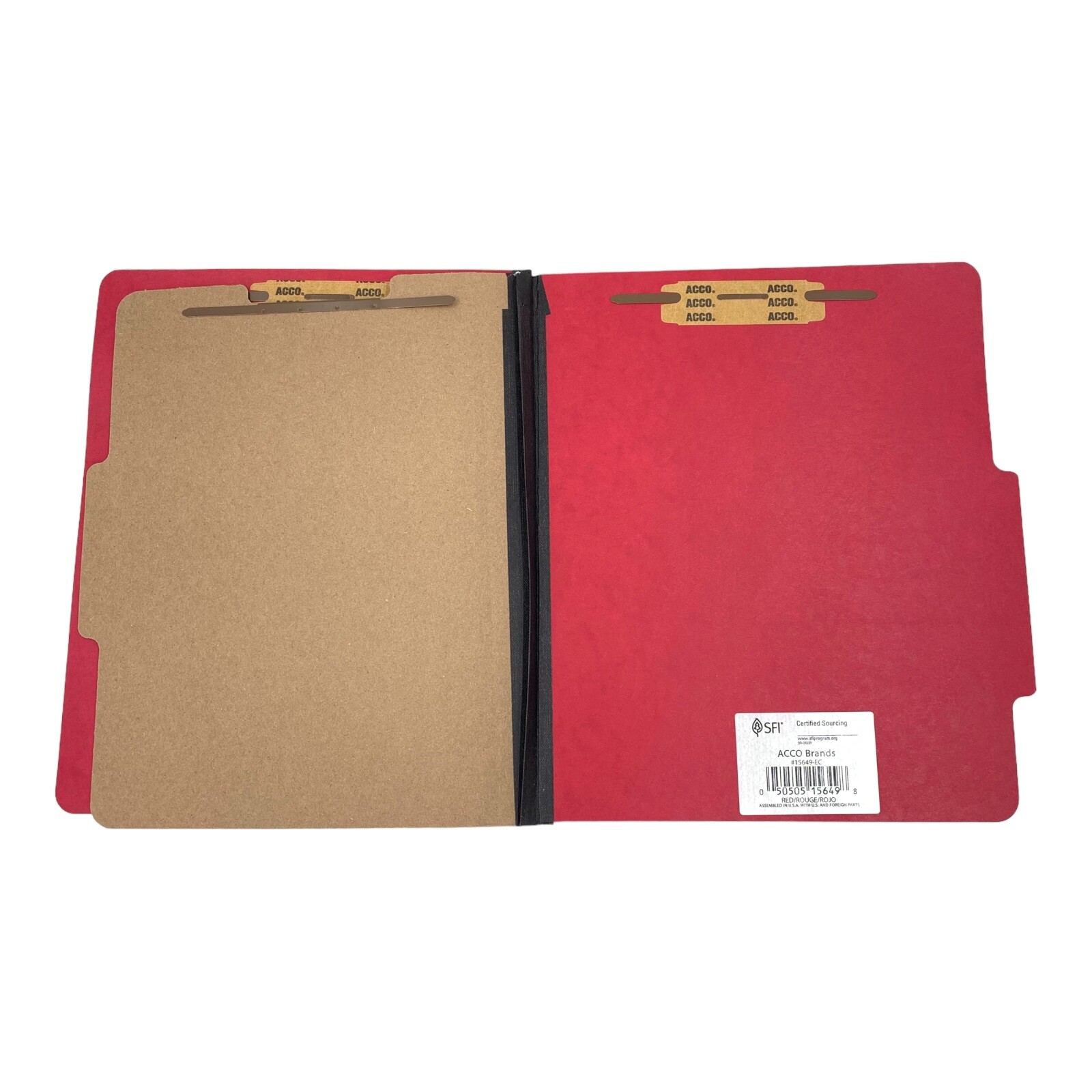 10 Folders Acco 4 Section Red Classification Folders Letter Size
