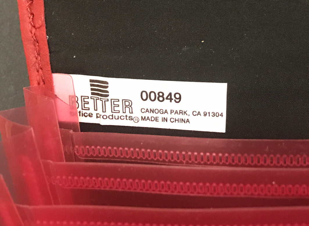Better Office Products Pocket Expanding File Red Purse Bag 10.5”