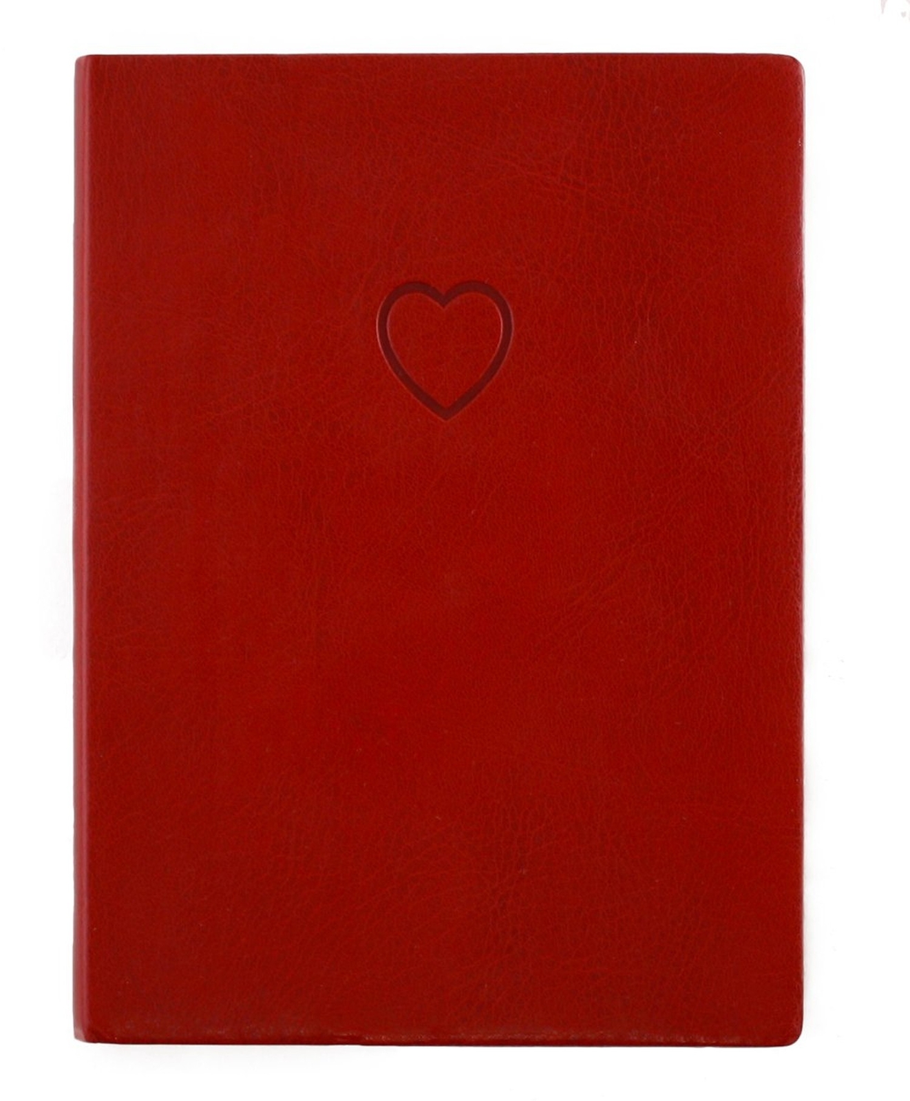WORLD TRAVELER Eccolo Red Embossed Heart Writing Journal Notebook, 256 Lined …