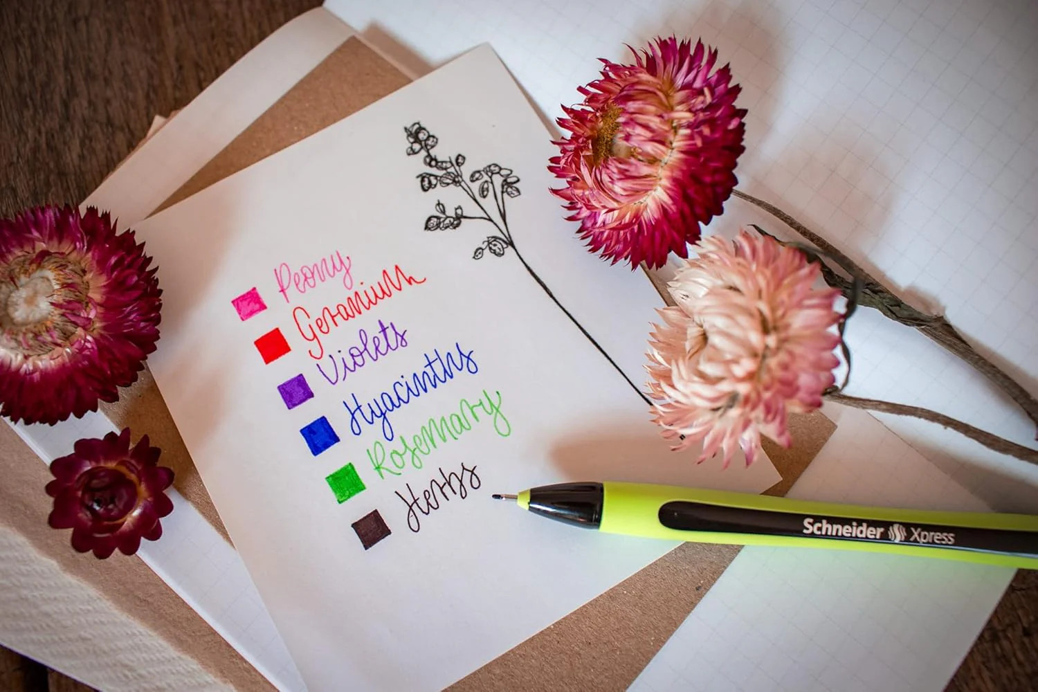 Pack/6 Colors Schneider Xpress Fineliner Pens, 0.8 mm
