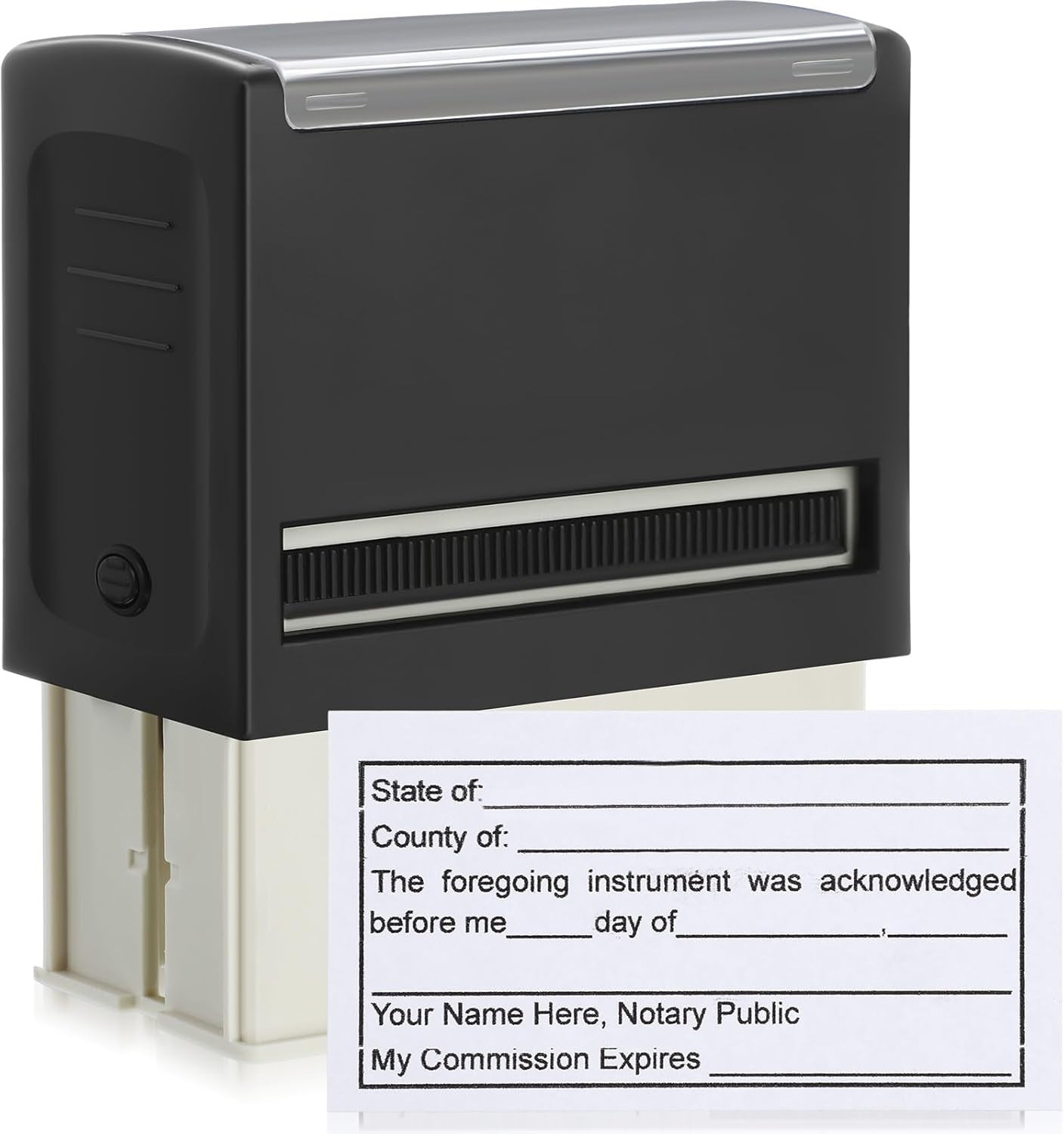 Self Inking Notary Stamp Sworn Subscribed Acknowledgement 1.46×2.95 Inch