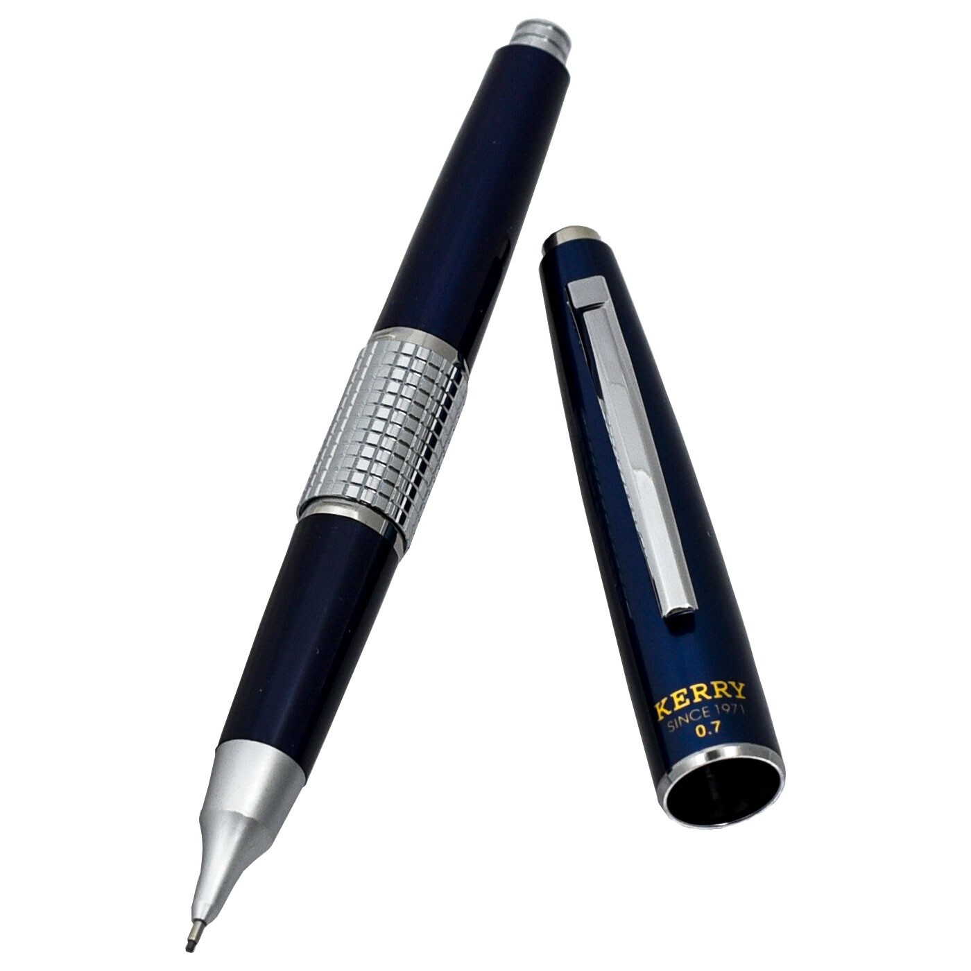 Pentel Sharp Kerry Mechanical Pencil P1037C, 0.7mm. Metallic Blue Barrel