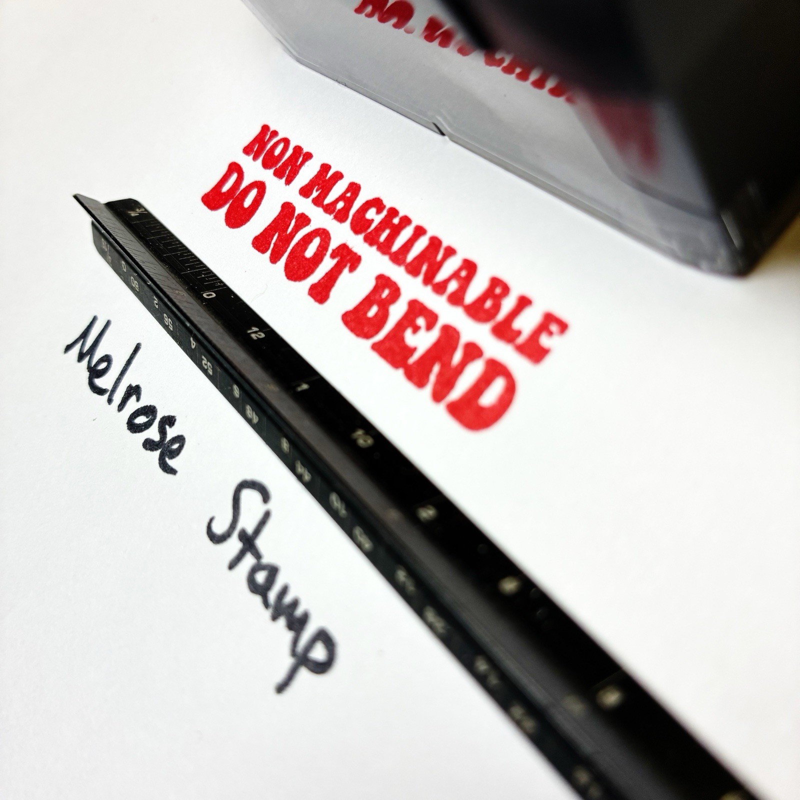 Non Machinable Do Not Bend Rubber Stamp Red Ink Self Inking Ideal 4913