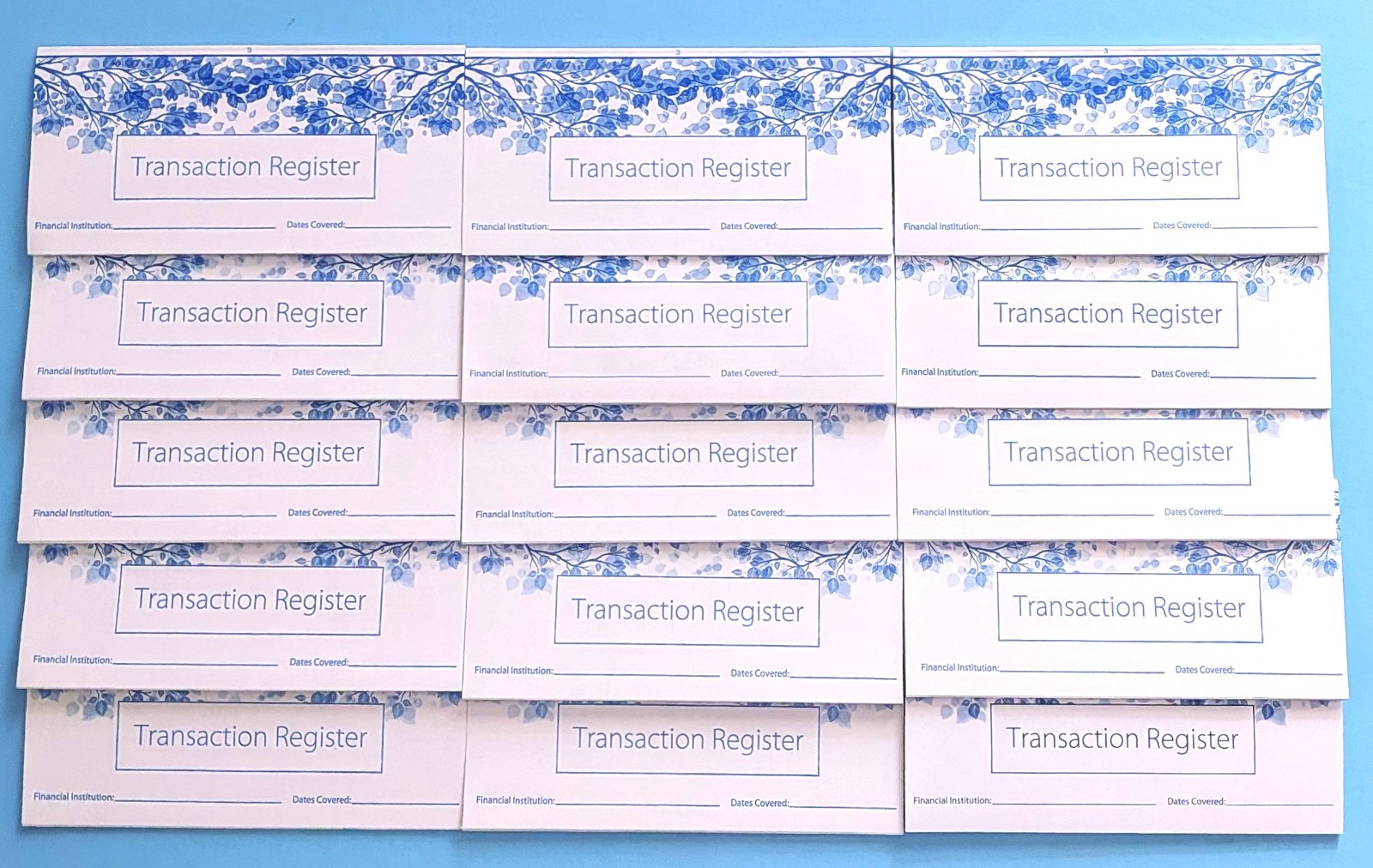 21 Check Transaction Registers, 6 Sovereign Santander Bank Checkbook Covers + 1