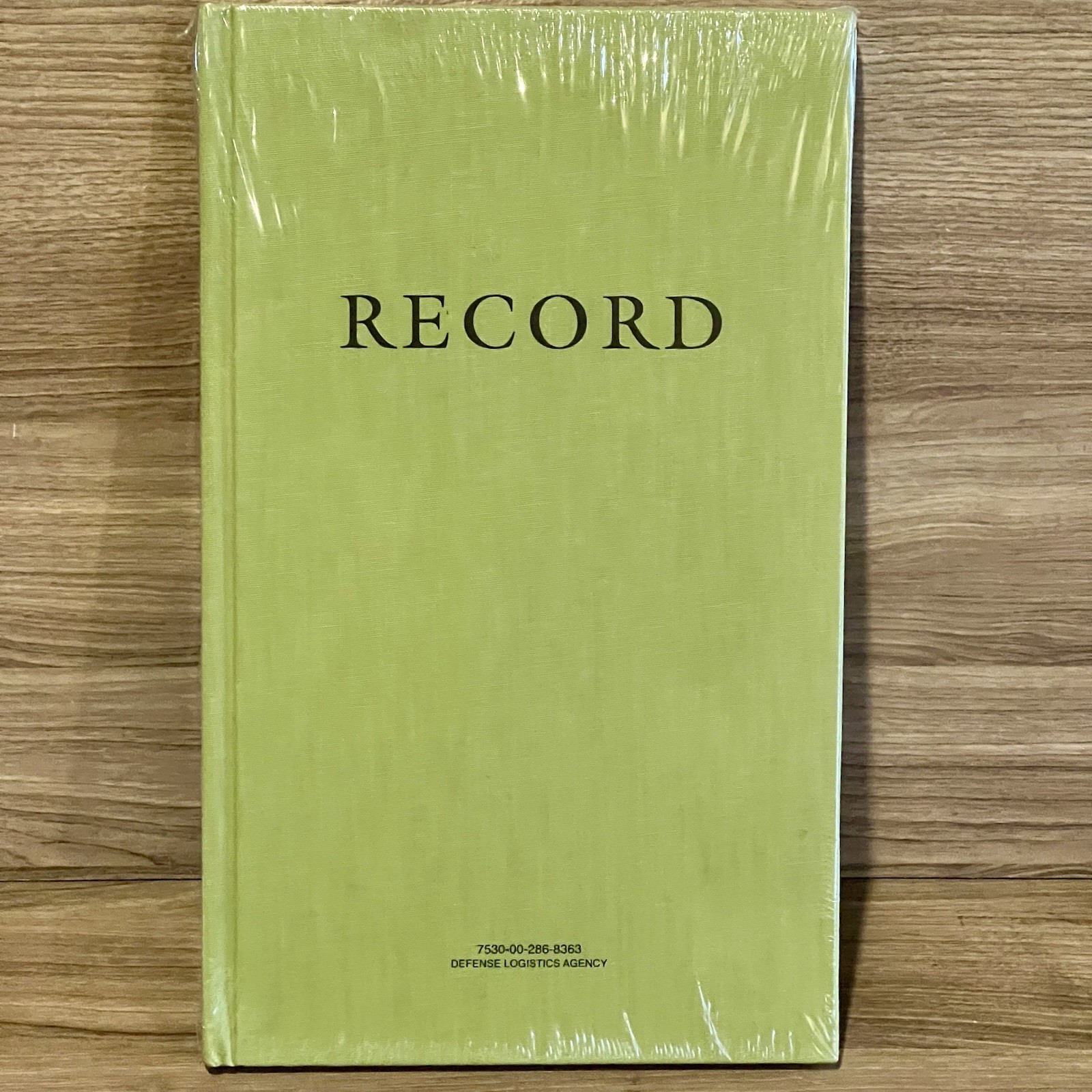 Green Log Book Record Memorandum 8 1/2″x14” – Vintage (Cloth Cover)