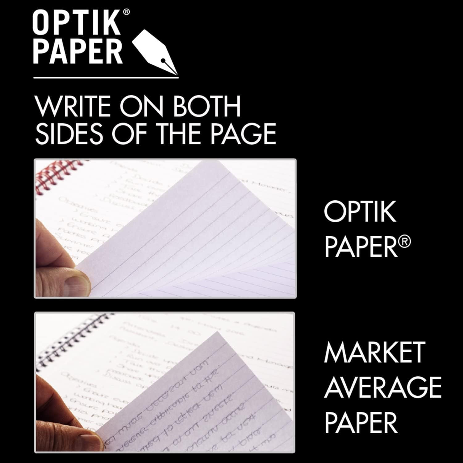 Notebooks, Business Journals, 3 Pack, 11-3/4″ X 8-1/4″, 96 Sheets, Ruled, Optik