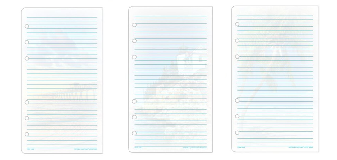 Coastlines Lined Note Pad, Portable Size 3 3/4″ x 6 3/4″ 2-Pack of 24 Pages