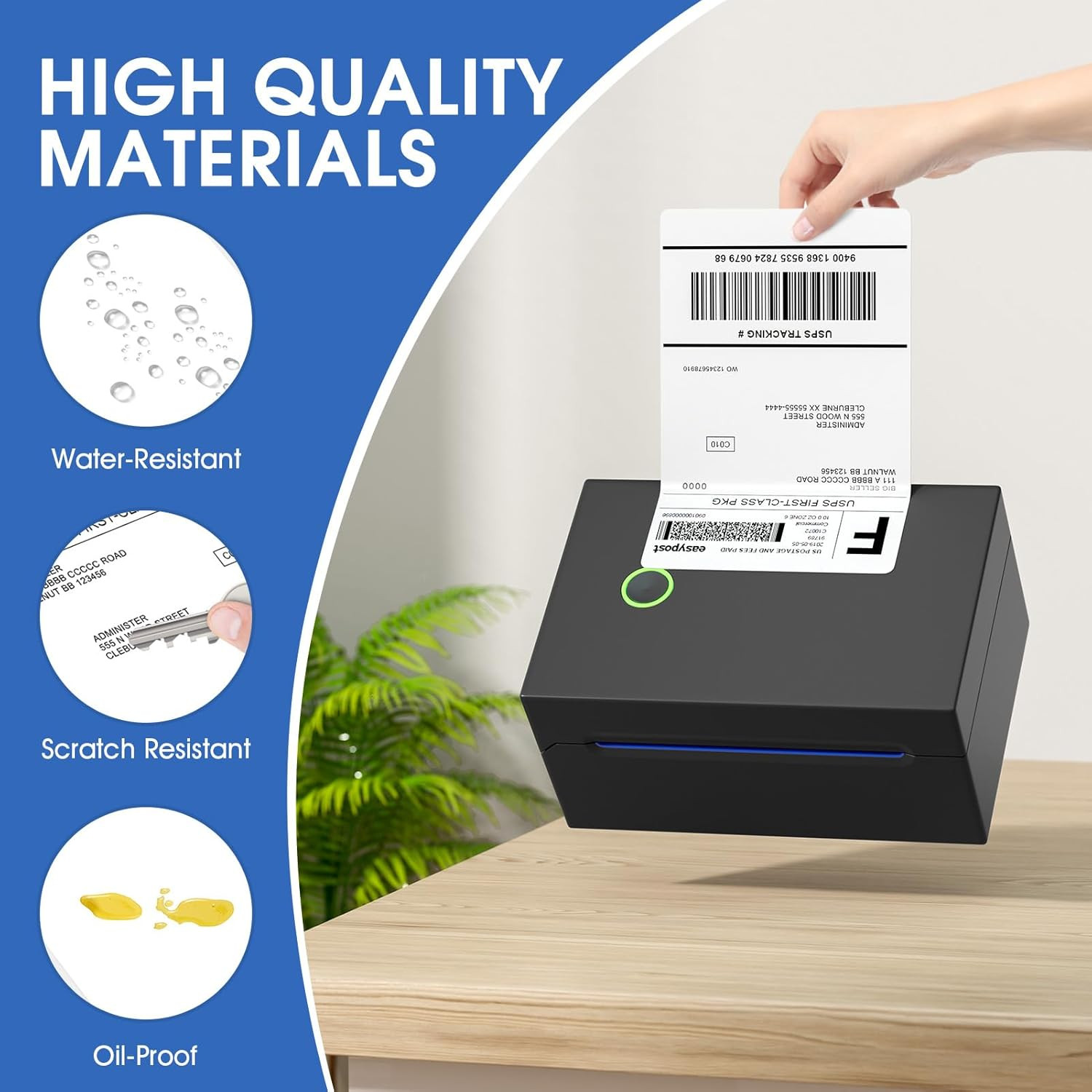 4″ X 6″ Direct Thermal Labels, 500 Fanfold Labels, for Shipping & Mailing, Perfo