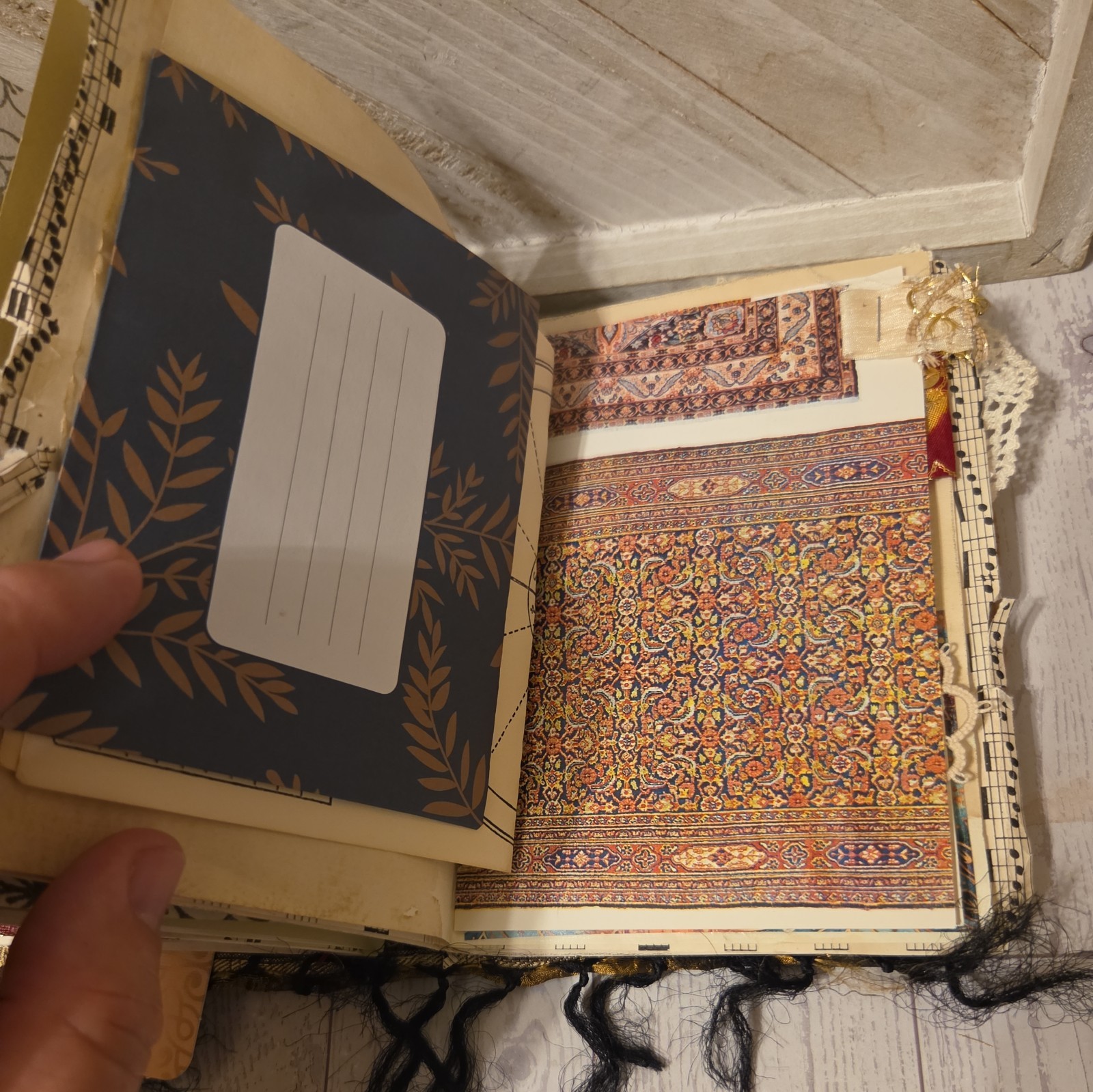 Fully Embellished Handmade Boho Style Junk Journal 72 pages front to back