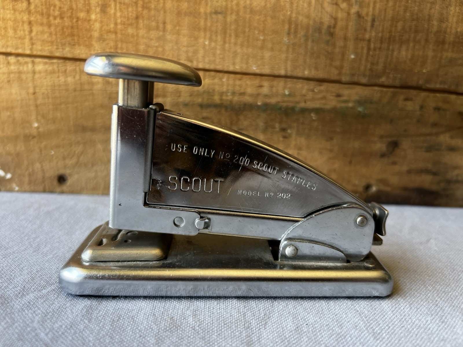 Vintage Scout Model 202 Stapler AC Fastener Corp Chicago Art Deco USA 1930s 40s