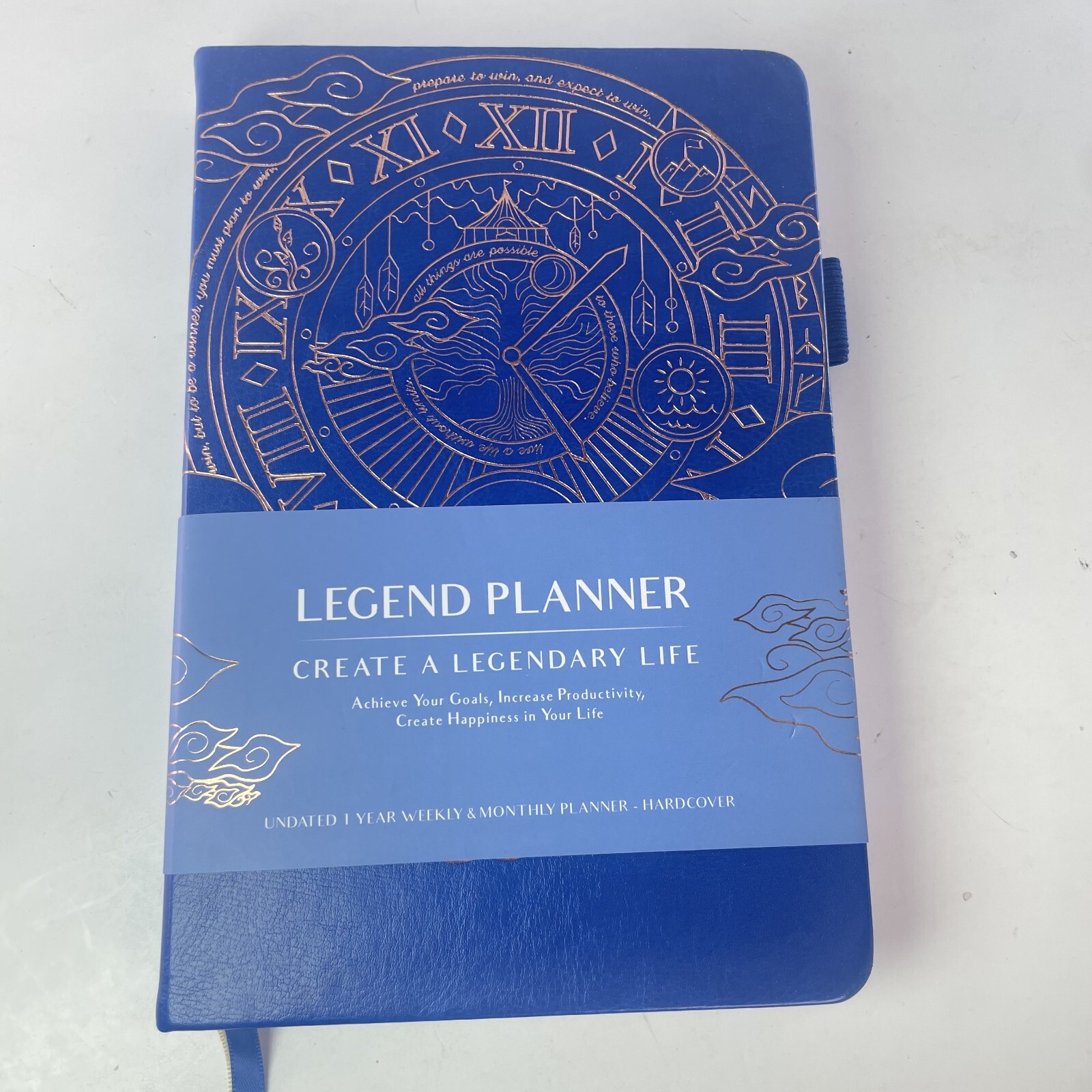 Legend Planner – 1 Year/Weekly/Monthly Life Planner/Undated – Hardcover – BLUE