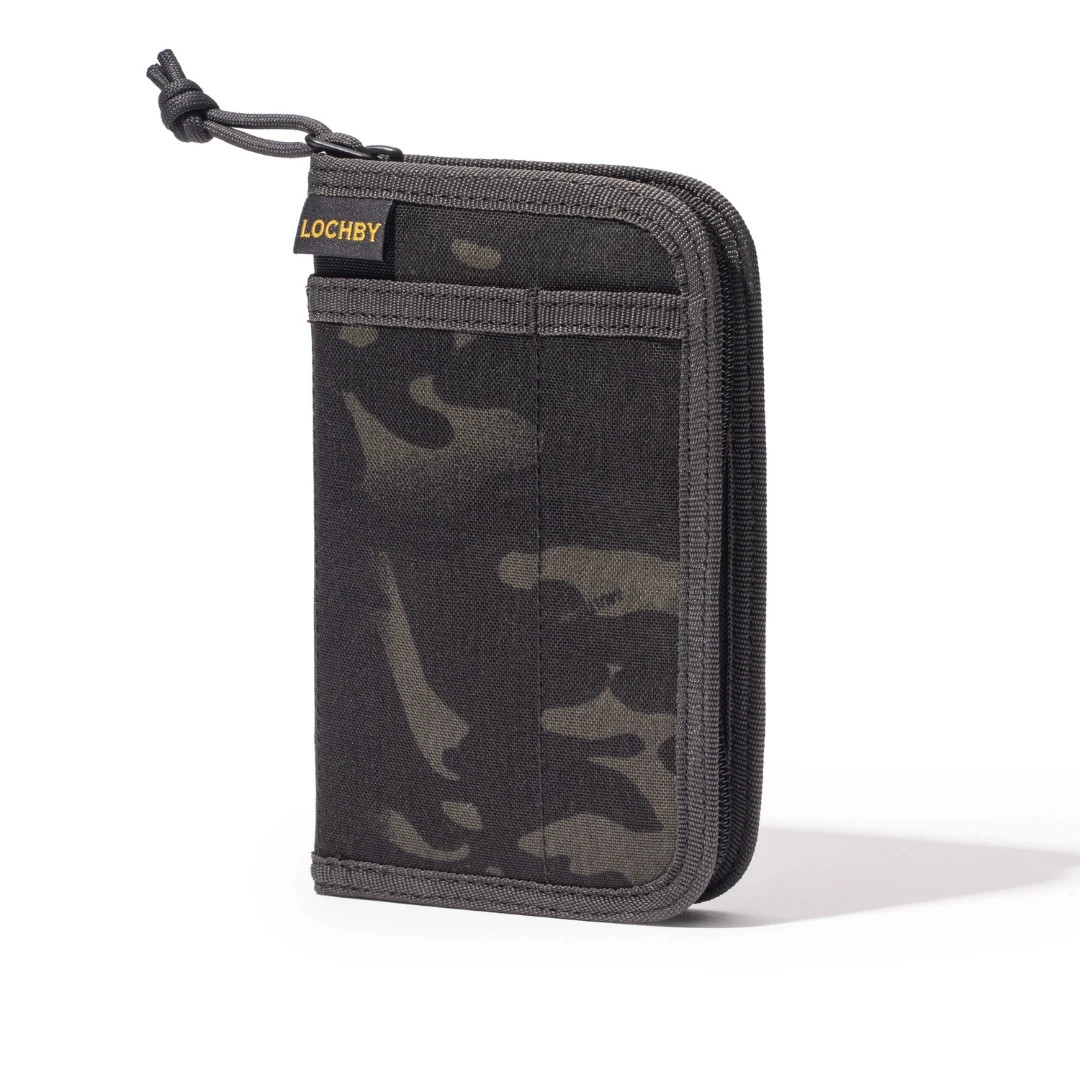 LOCHBY Pocket Journal Black Camo | Notebook Cover | Water Resistant Waxed Canvas