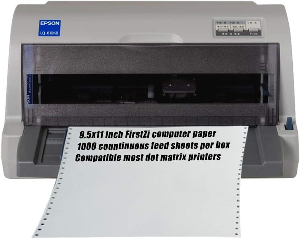 Firstzi 9-1/2 X 11 Inches Carbonless Continuous Forms Computer Paper, Printable