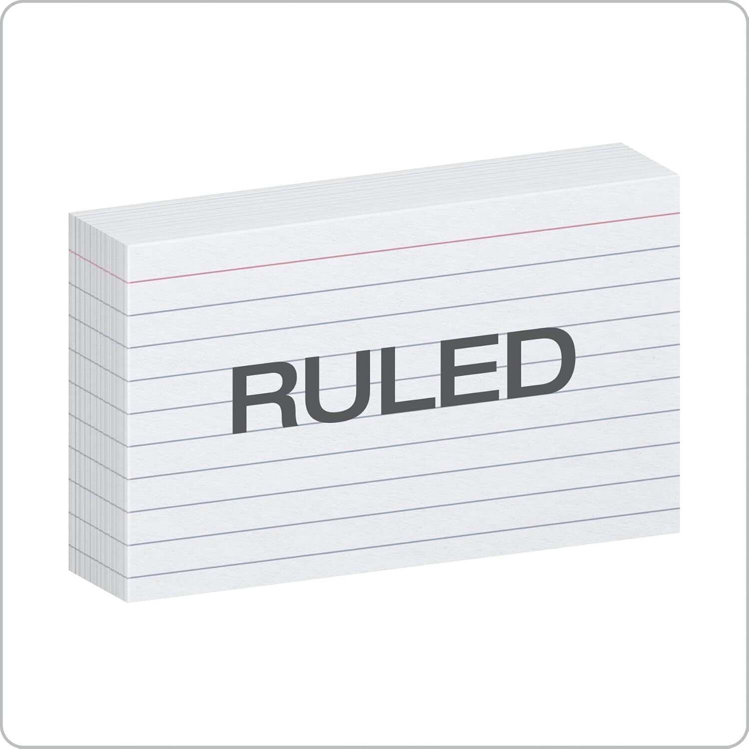 Heavy Weight Ruled Lined Index Cards, White, 3×5 Inch Card, 100-Count