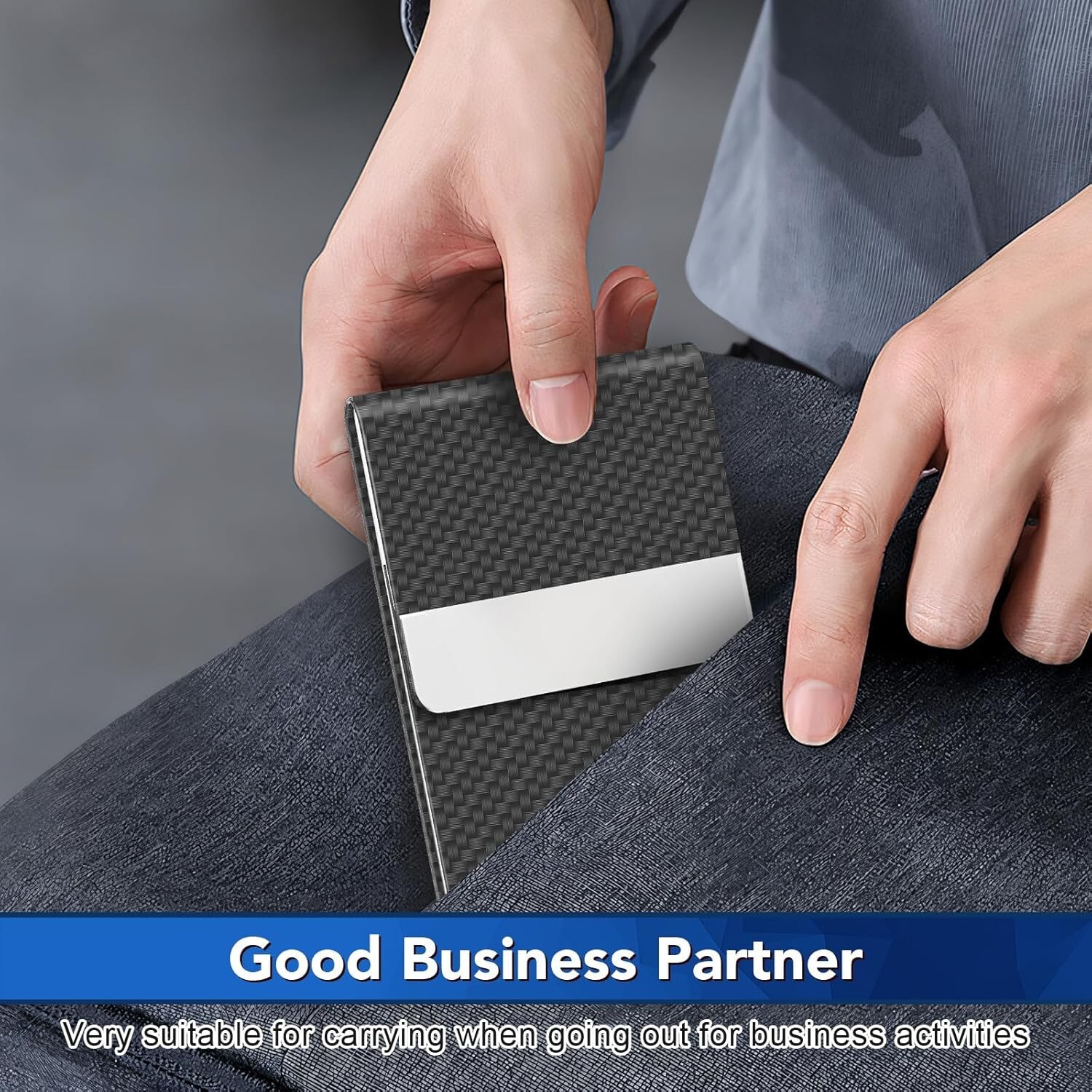 Professional Business Card Holder PU Leather Business Card Case Name Card Holder