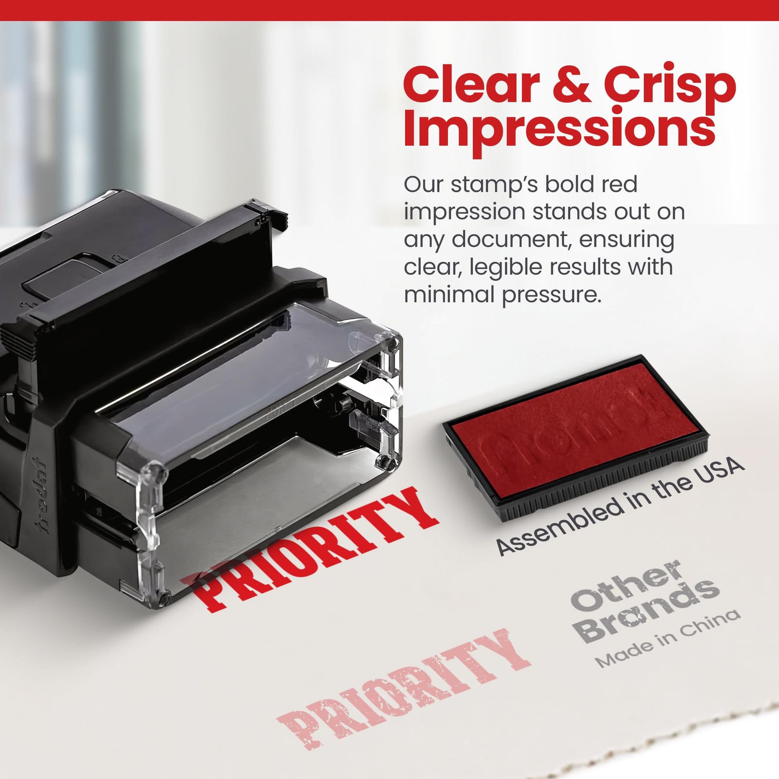 Priority – Self Inking Rubber Stamp – Ink Stamps